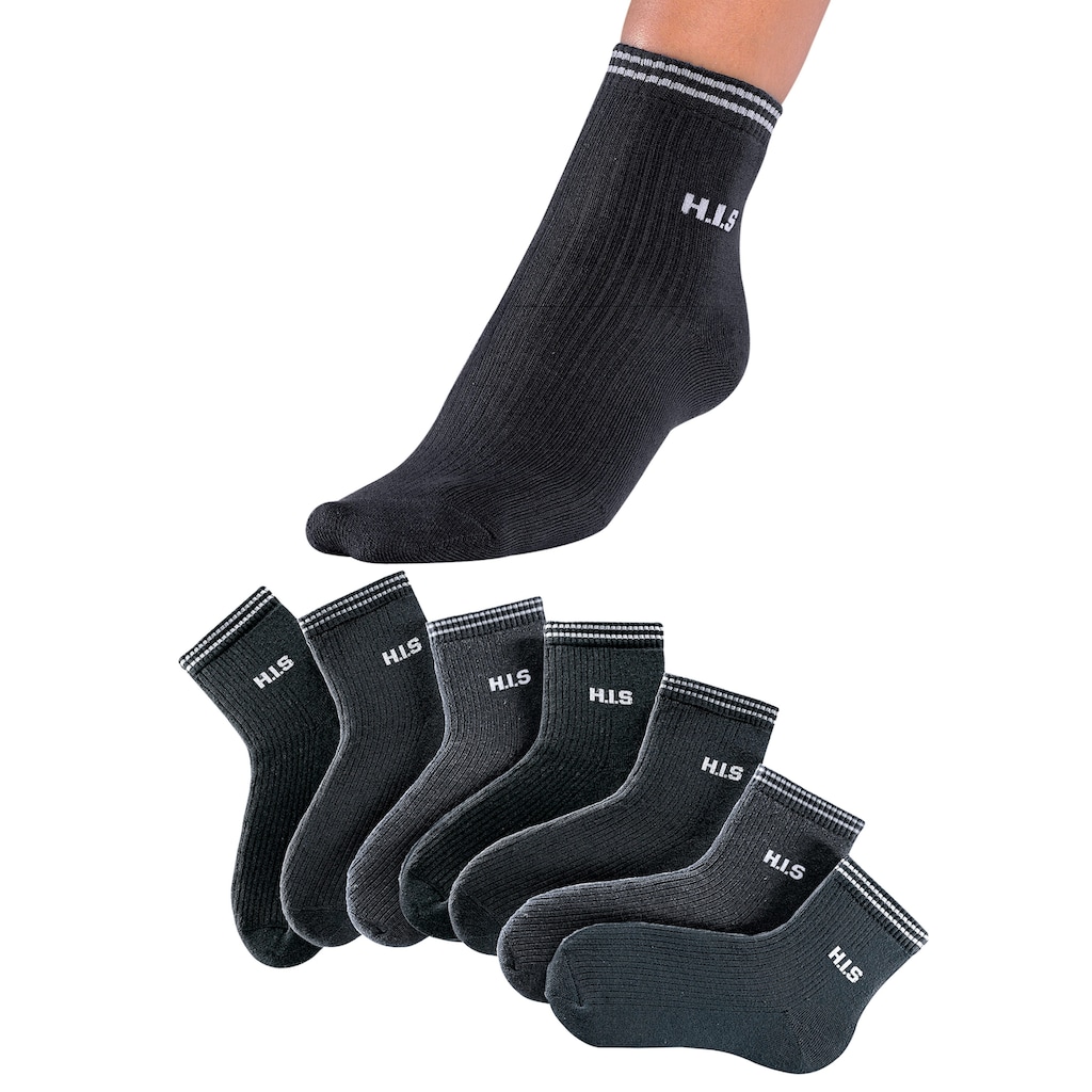 H.I.S Kurzsocken, (Packung, 7 Paar), mit Vollfrottee