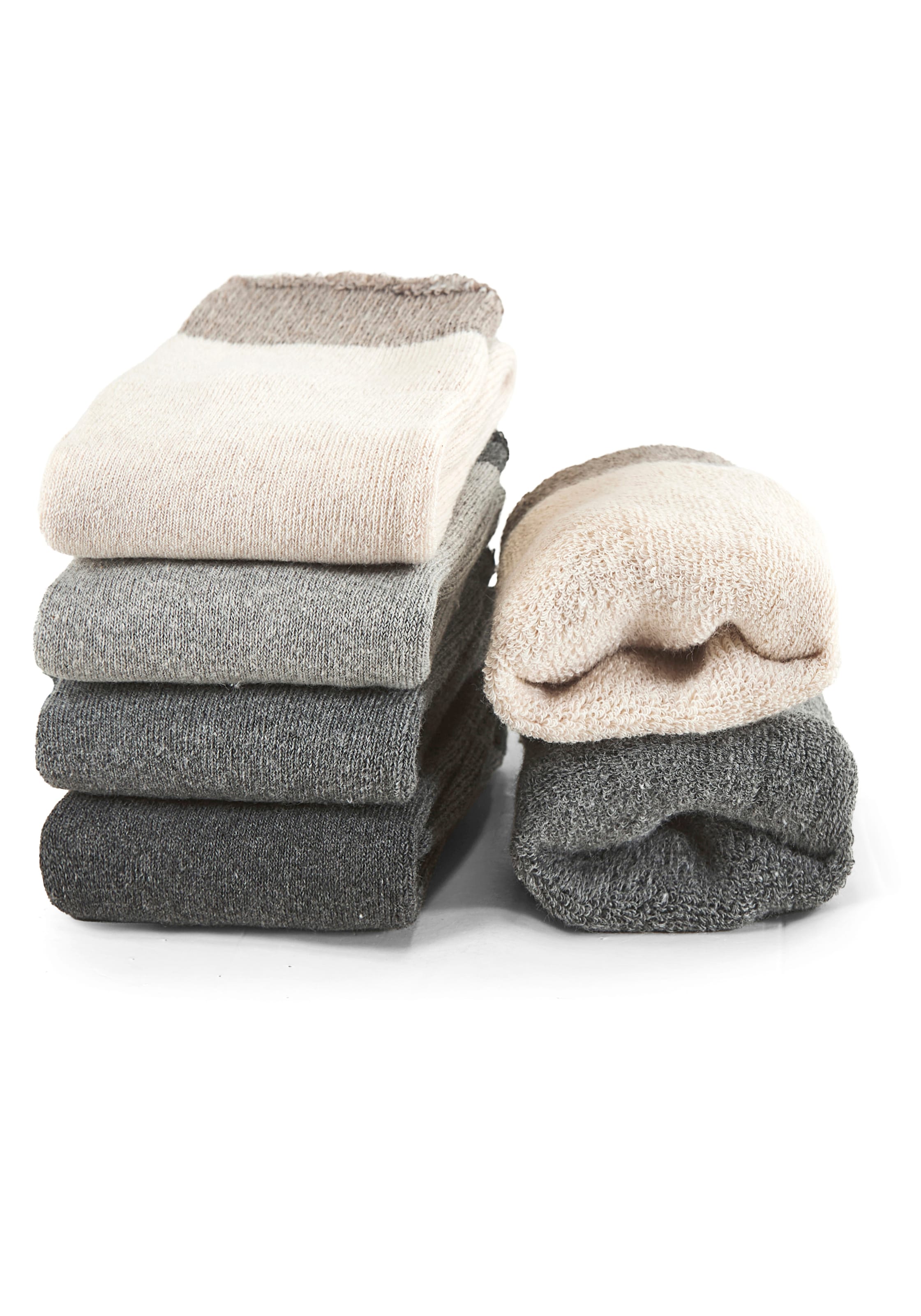 Lavana Chaussettes douillettes Packung, 4 cuis tlg. mit Innenfrottee