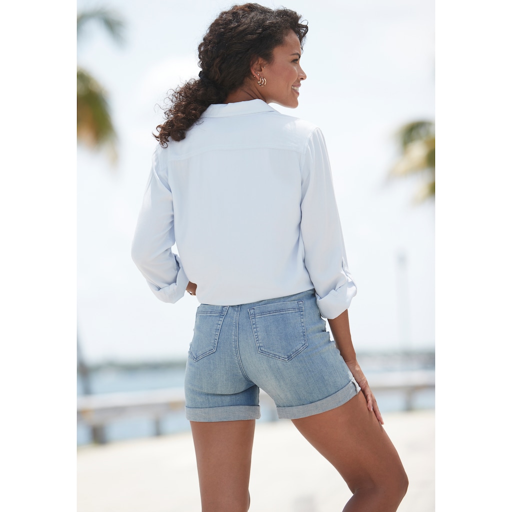 Vivance Hemdbluse, aus softer Lyocellqualität, luftige Damenbluse, casual-chic