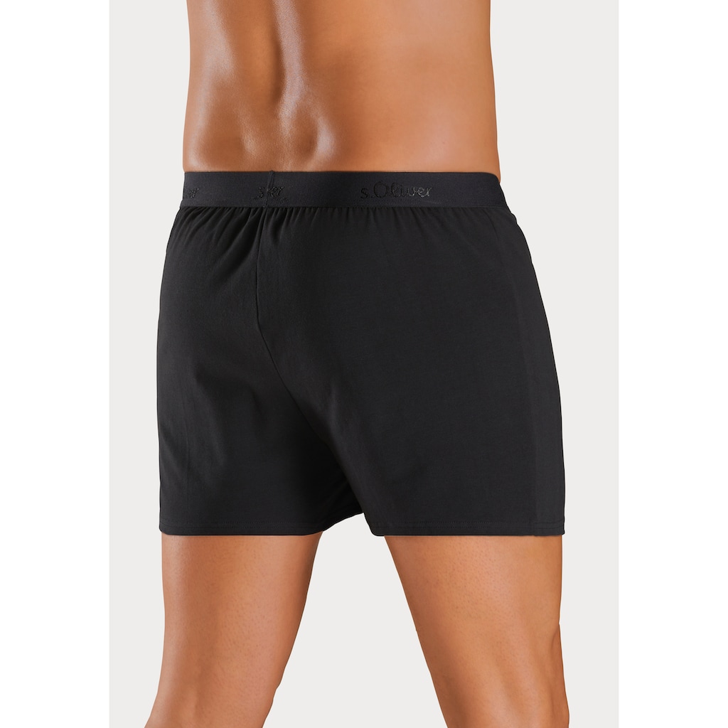 s.Oliver Weiter Boxer, (Packung, 2 St.), unifarben und gemustert