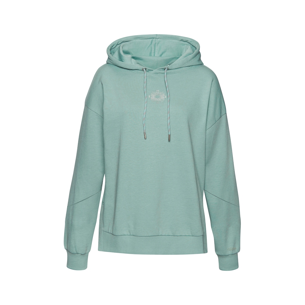 Buffalo Hoodie, Kapuzensweatshirt mit grossem Rückenprint- mit Glanz-Effekt, Loungewear
