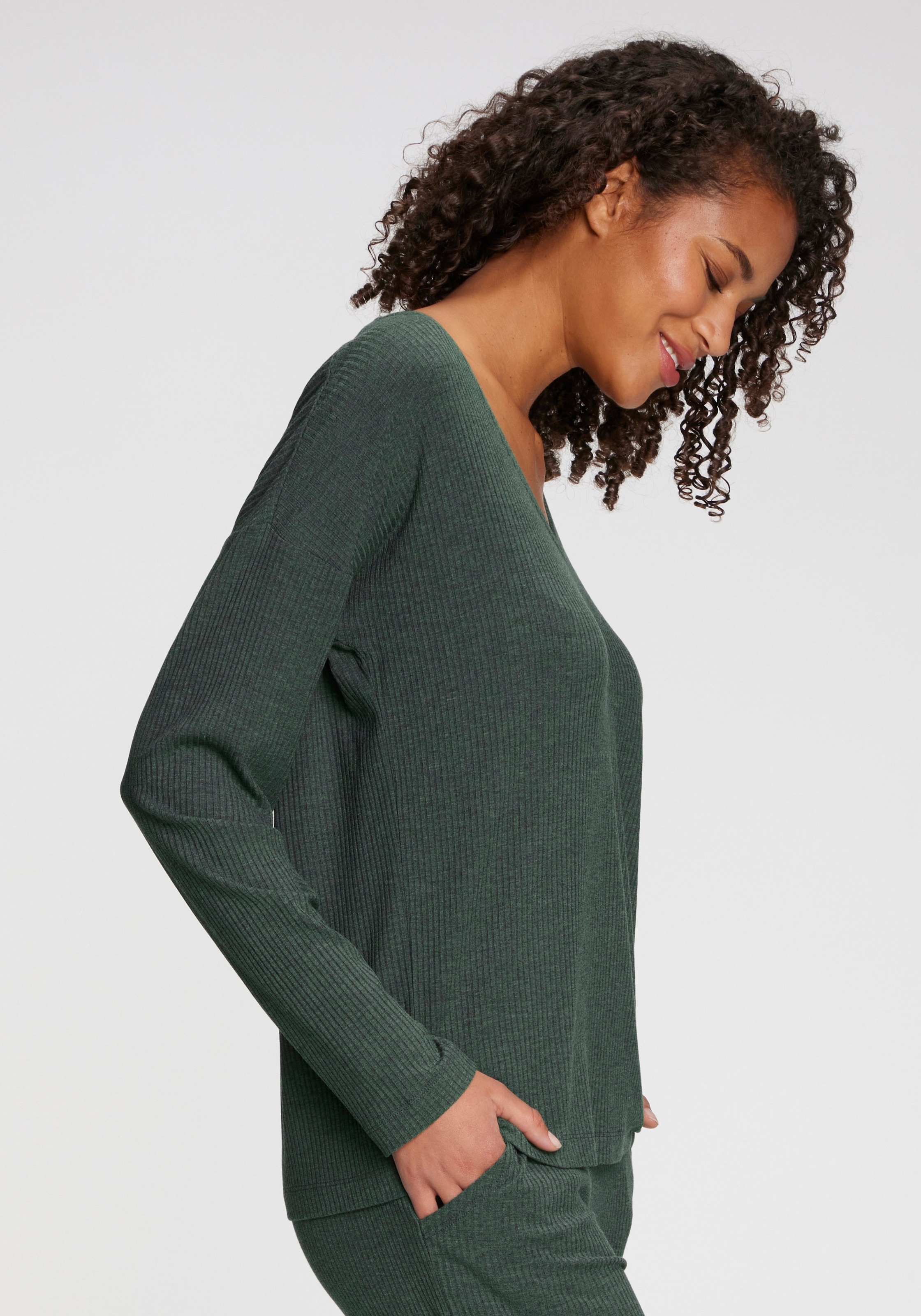 s.Oliver Longsleeve Aus weicher Rippqualität