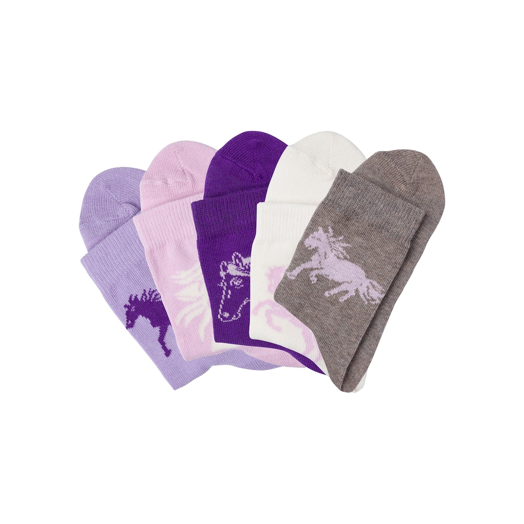 H.I.S Socken, (Packung, 5 Paar), mit Pferdemotiven
