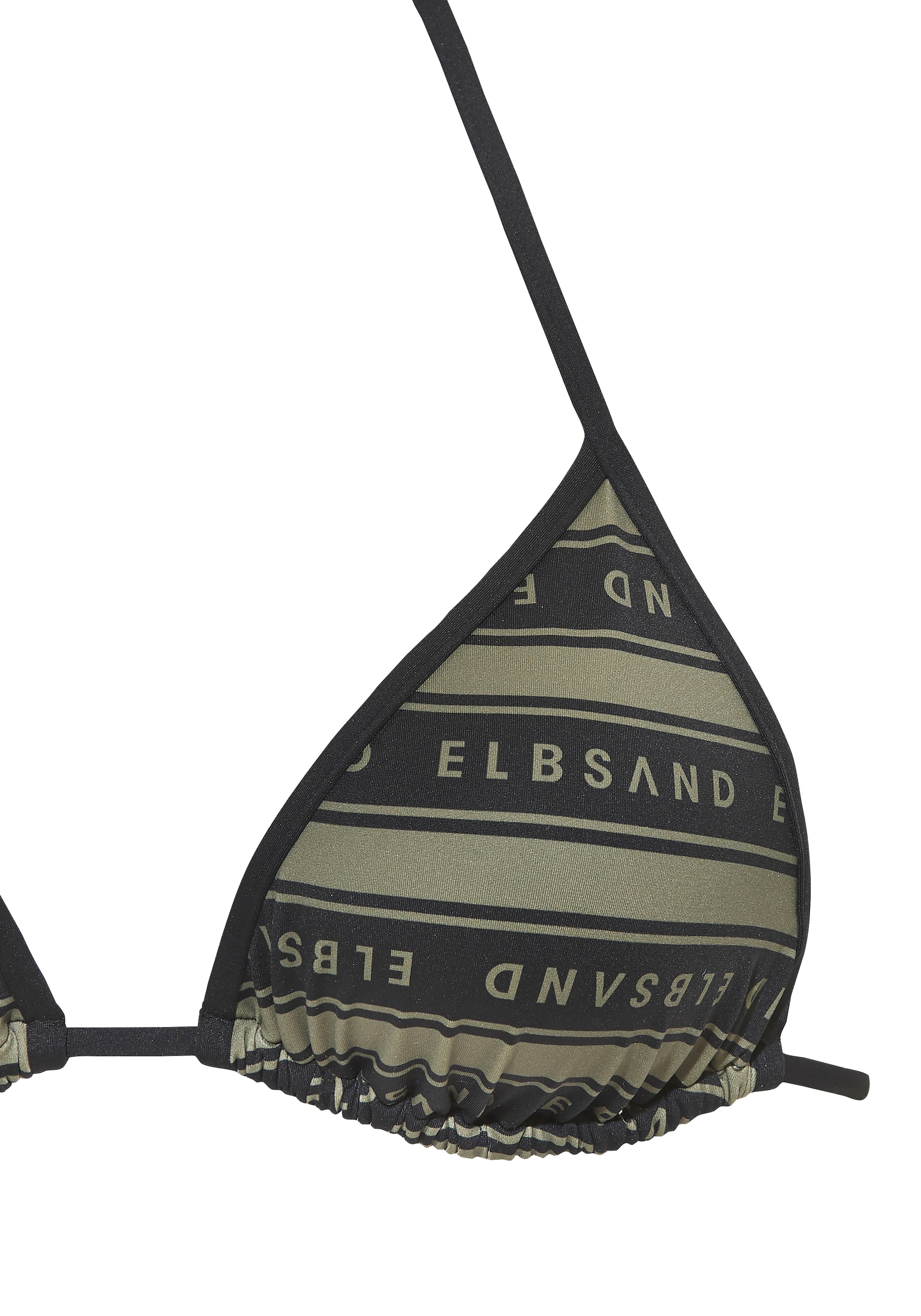 Elbsand Triangel-Bikini »Zone« Set,  mit kontrastfarbenen Streifen und Schriftzügen