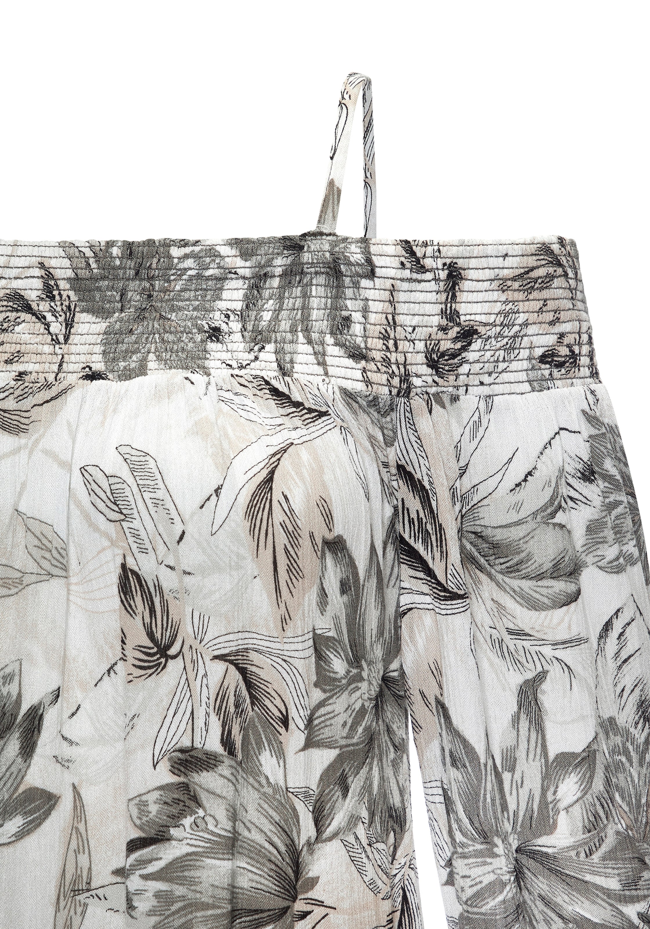 Vivance Robe off-shoulder mit Allover-Print und Carmenausschnitt