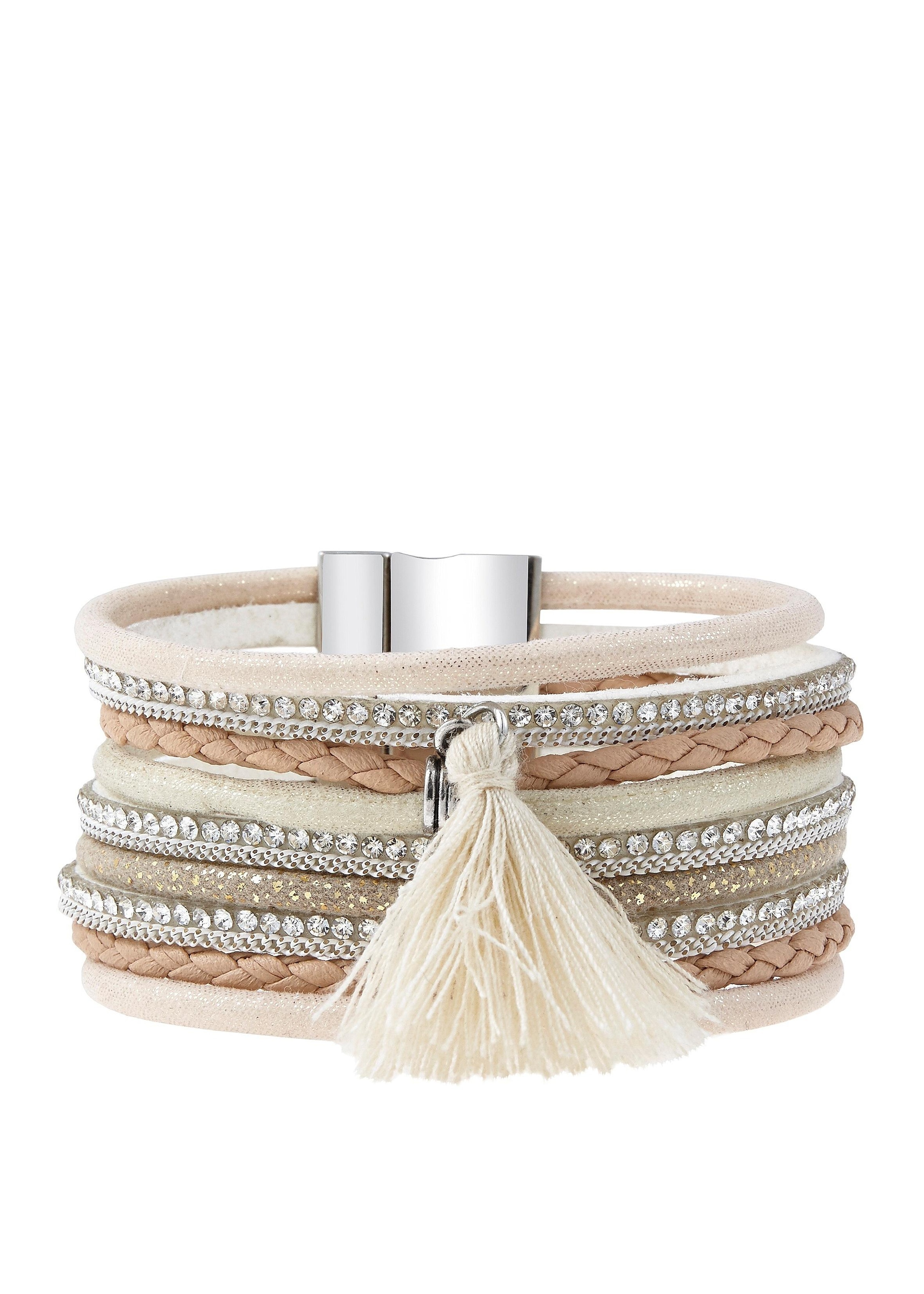 LASCANA Wickelarmband »Layer Armband mit Tassel«, mit Magnetverschluss, Armschmuck
