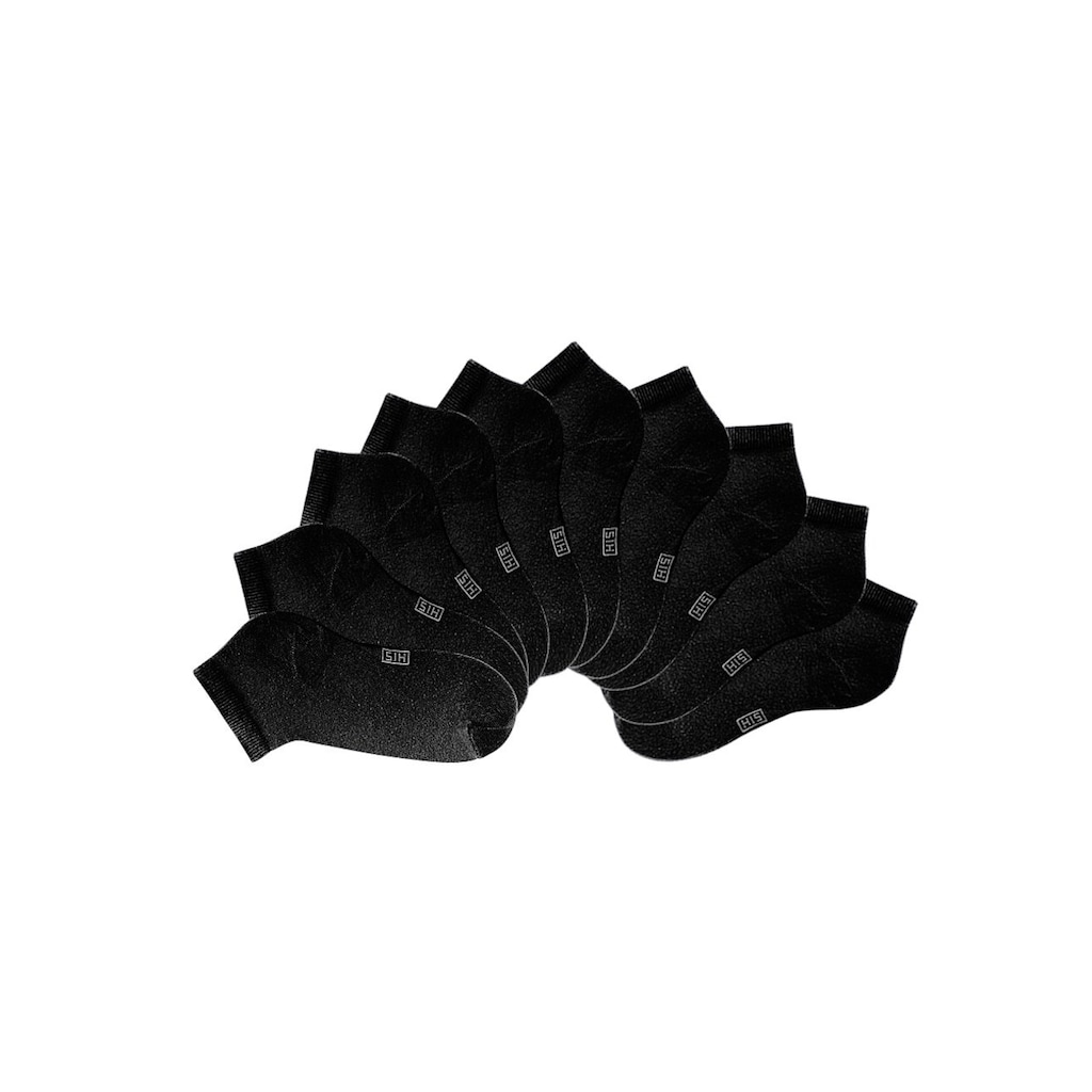 H.I.S Kurzsocken, (Packung, 10 Paar), mit verstärkter Ferse und Spitze