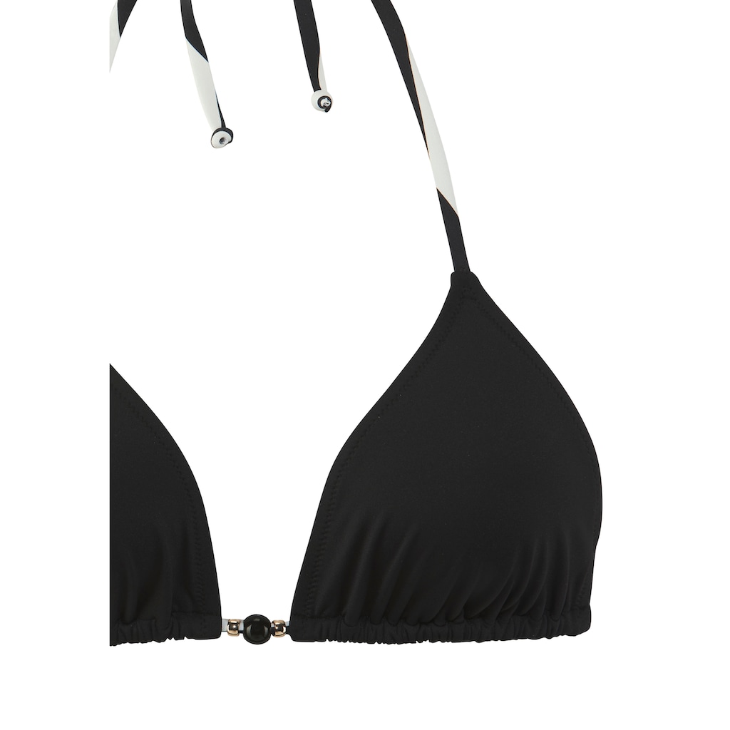 French Connection Triangel-Bikini »Claire«, Mit kontrast Zierperlen