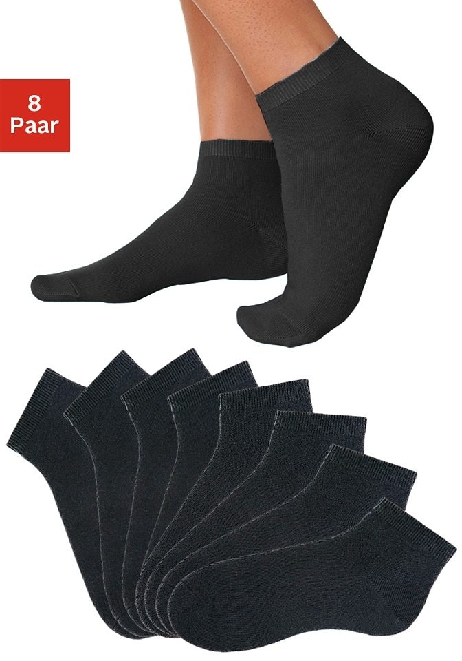 Go in Kurzsocken Packung, 8 Stk. tlg. uni in Basic Farben