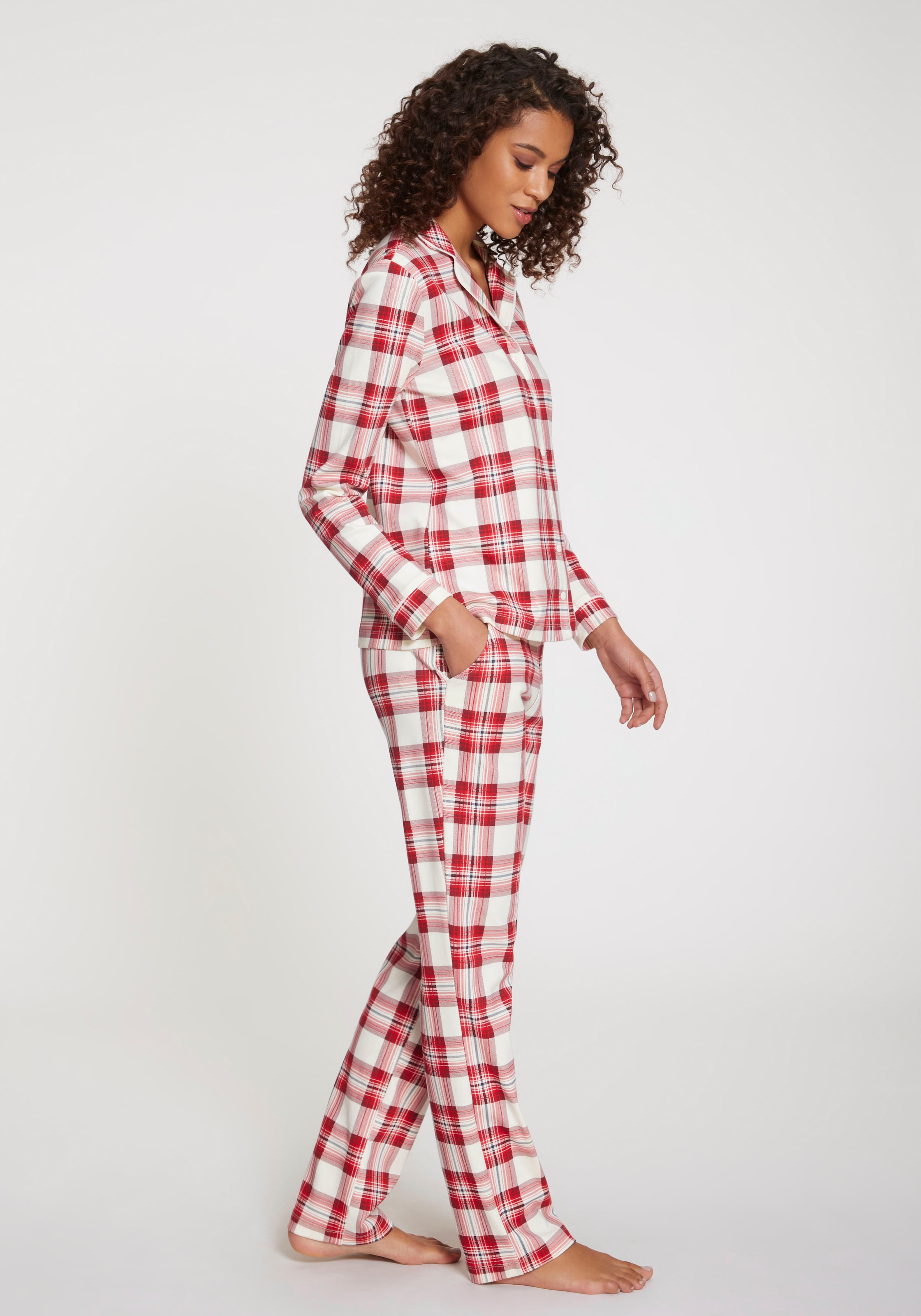 LASCANA Pyjama, (Set, 3-teilig), incl. Schlafmaske