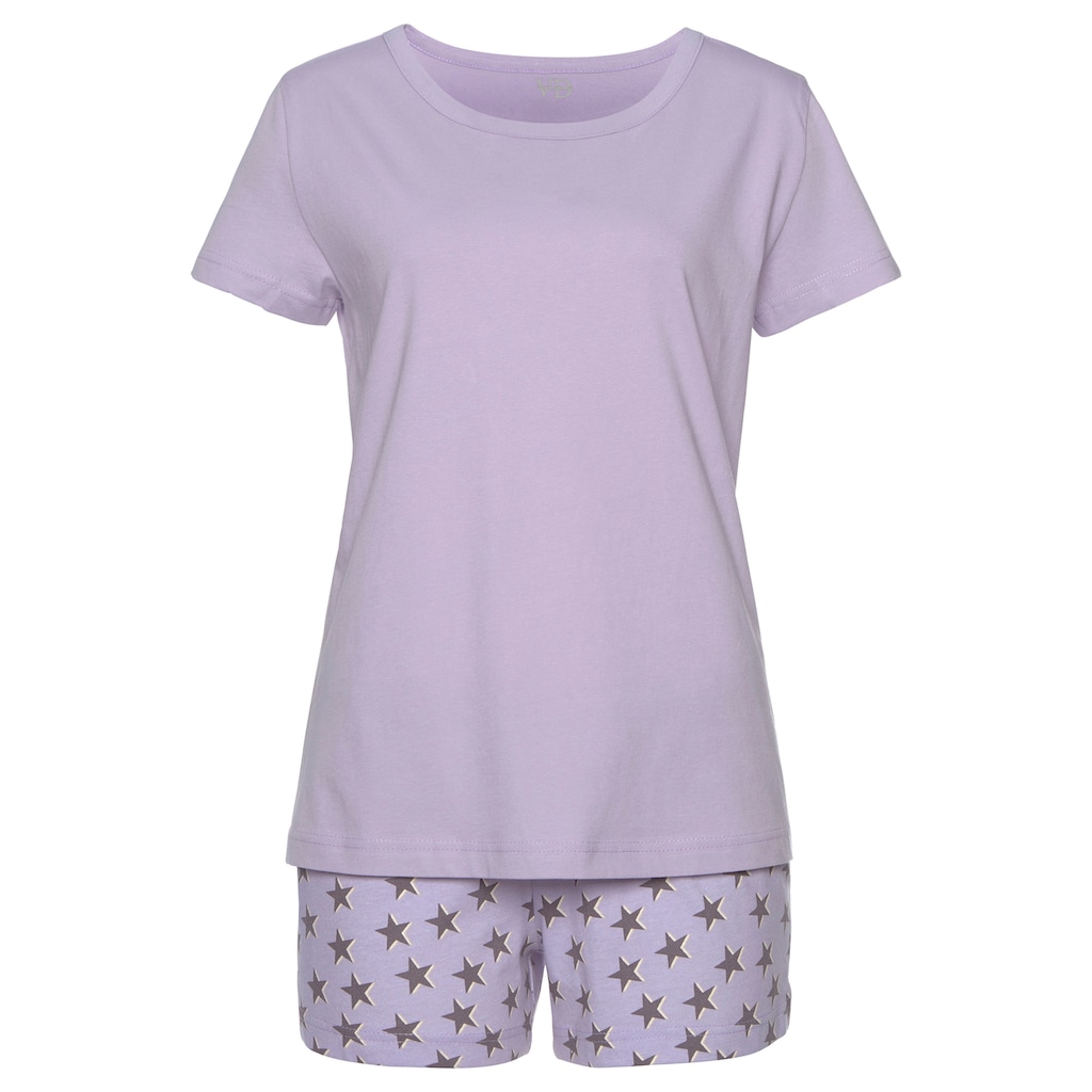 Vivance Dreams Shorty, (4 tlg., 2 Stück), mit Sternedruck
