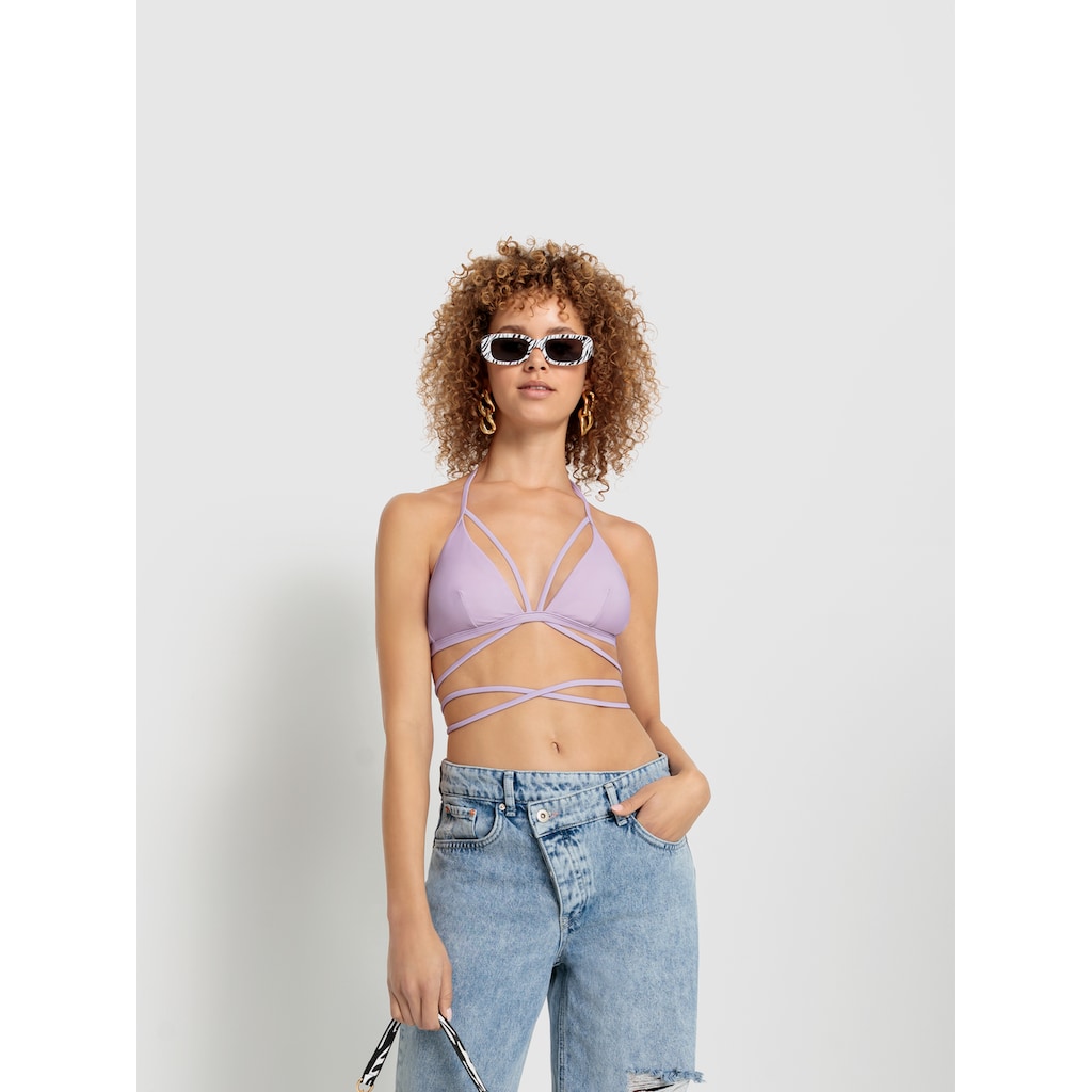 LSCN by LASCANA Triangel-Bikini-Top »Gina«, mit langem Bindeband