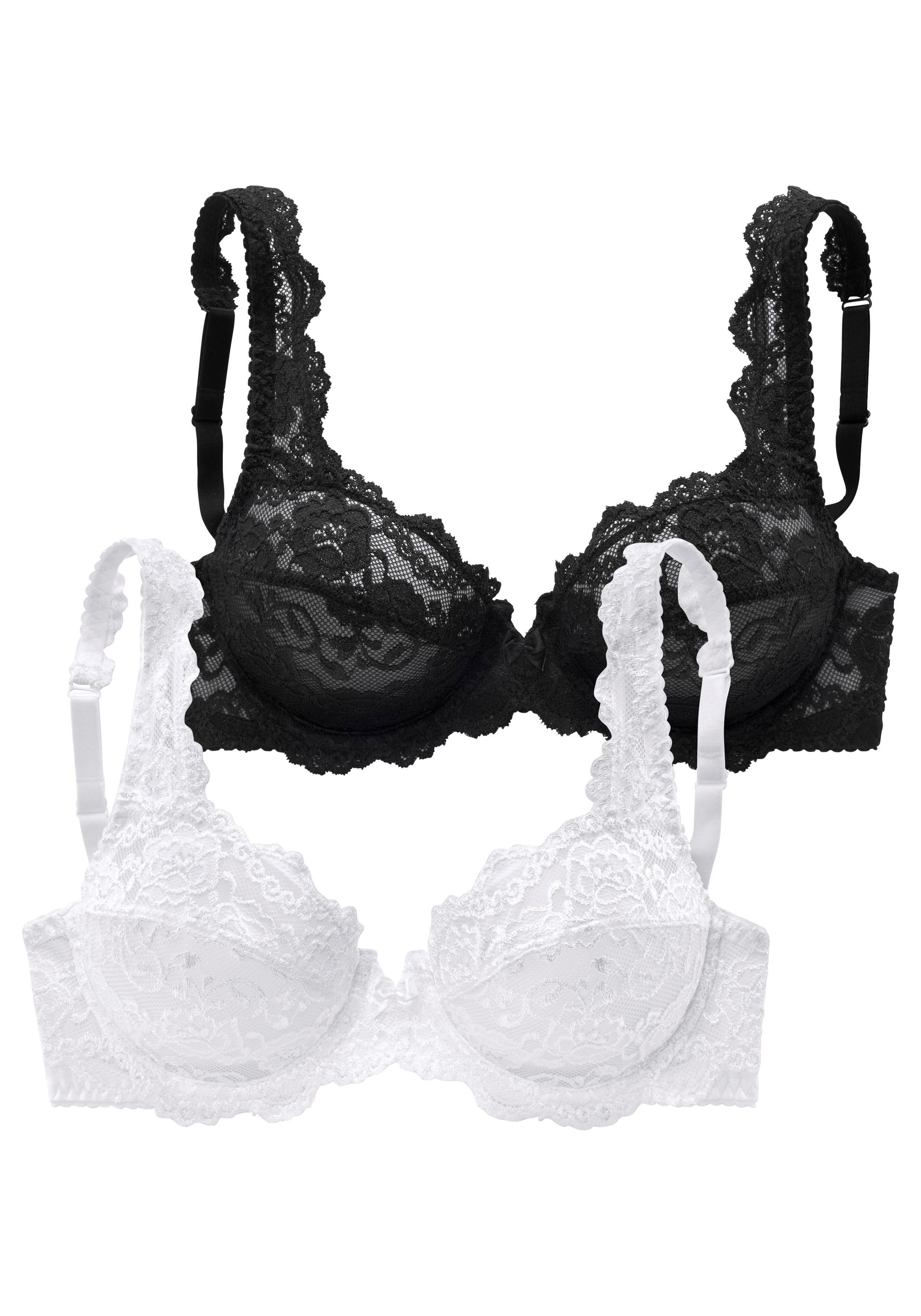 petite fleur Bügel-BH Packung, 2 Stück, aus Spitze, Dessous