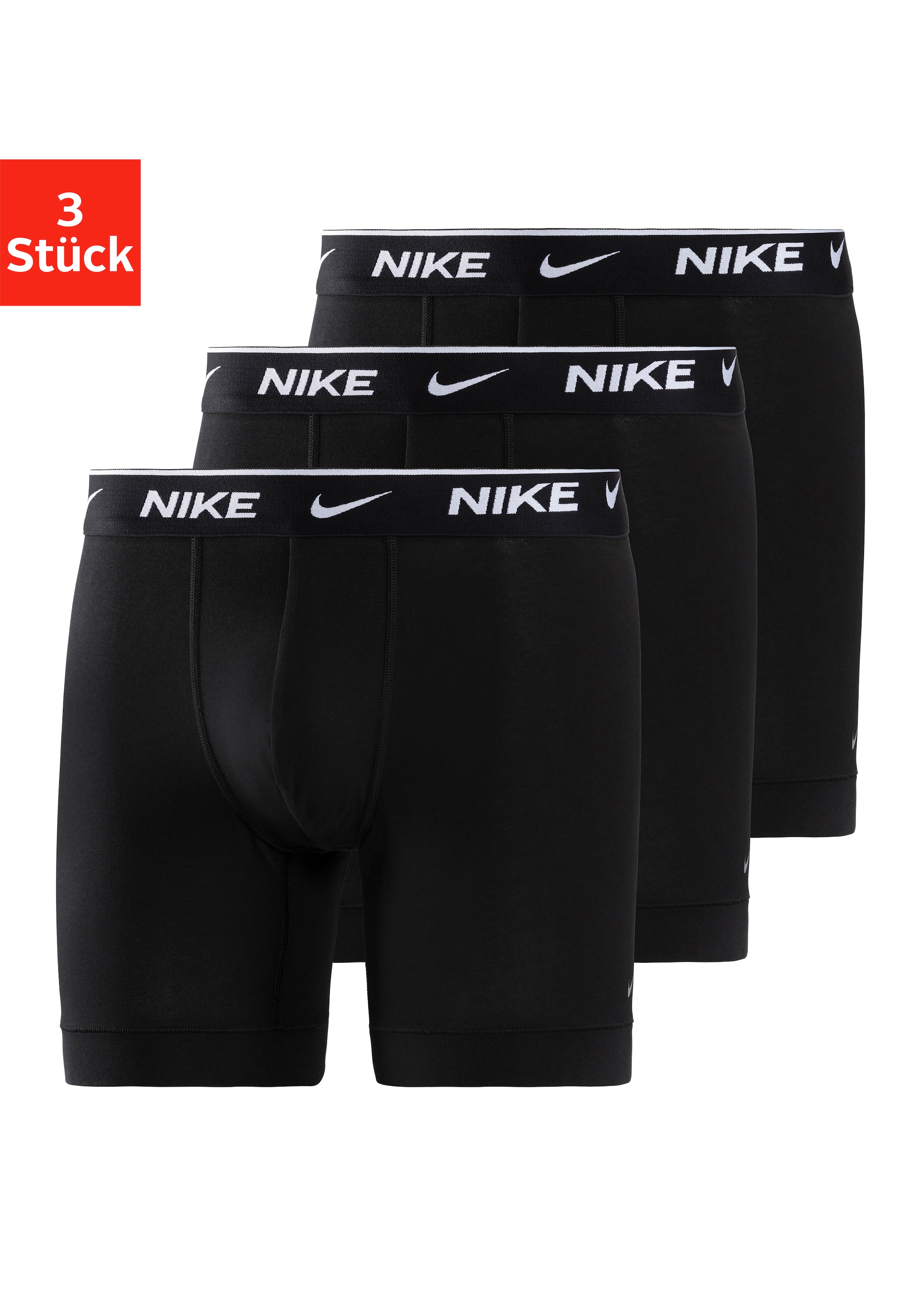 NIKE Underwear Boxer »BOXER BRIEF 3PK« Packung, 3er, 3 cuis mit Logo-Elastikbund