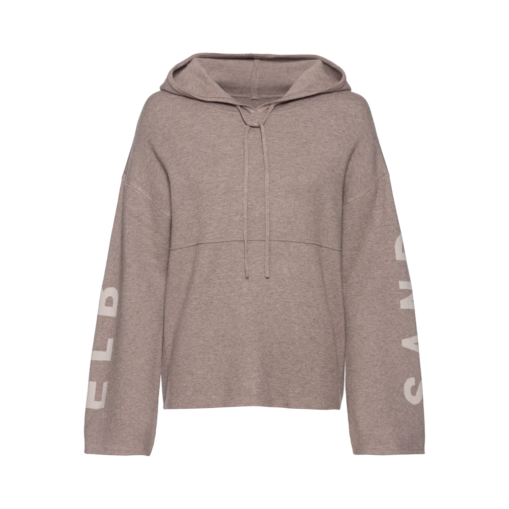 Elbsand Hoodie, Strickpullover mit eingestricktem Logo, Loungewear