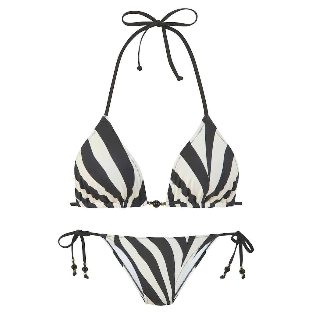 French Connection Triangel-Bikini »Louise«, Mit kontrast Zierperlen