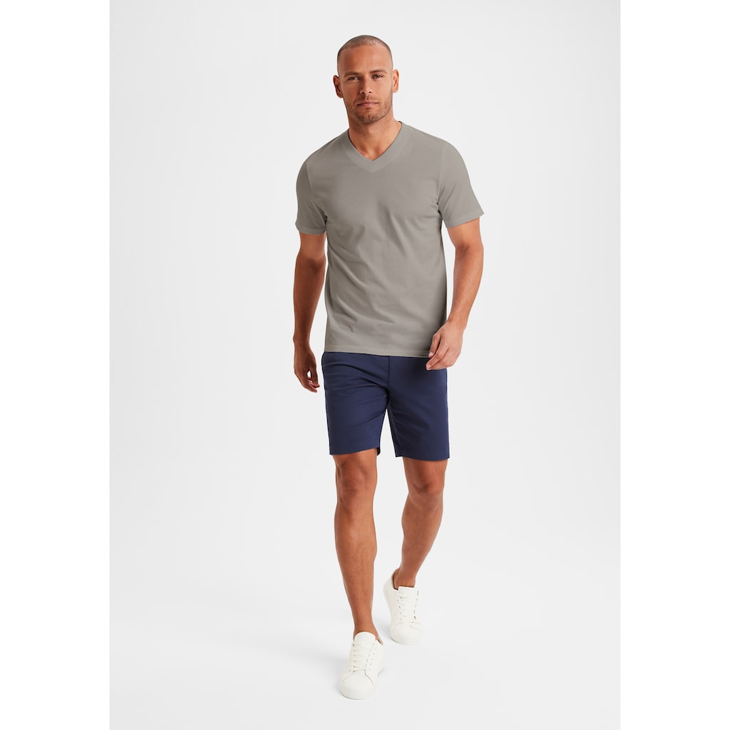 KangaROOS T-Shirt »Regular Fit,«, (2er-Pack), Freizeitshirt mit Kurzarm, V-Ausschnitt aus reine Baumwolle