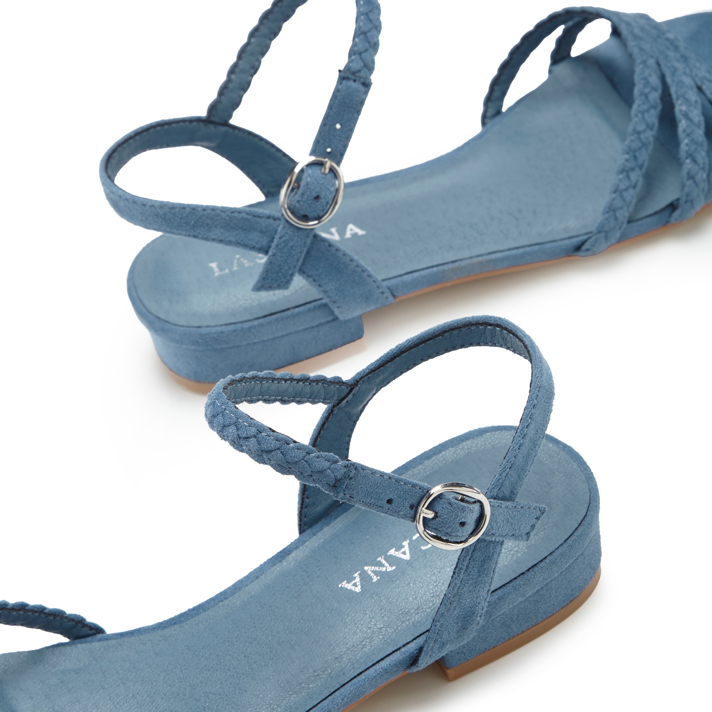 LASCANA Sandale »Sommerschuh«, Sandalette, Sommerschuh mit geflochtenen Riemchen VEGAN