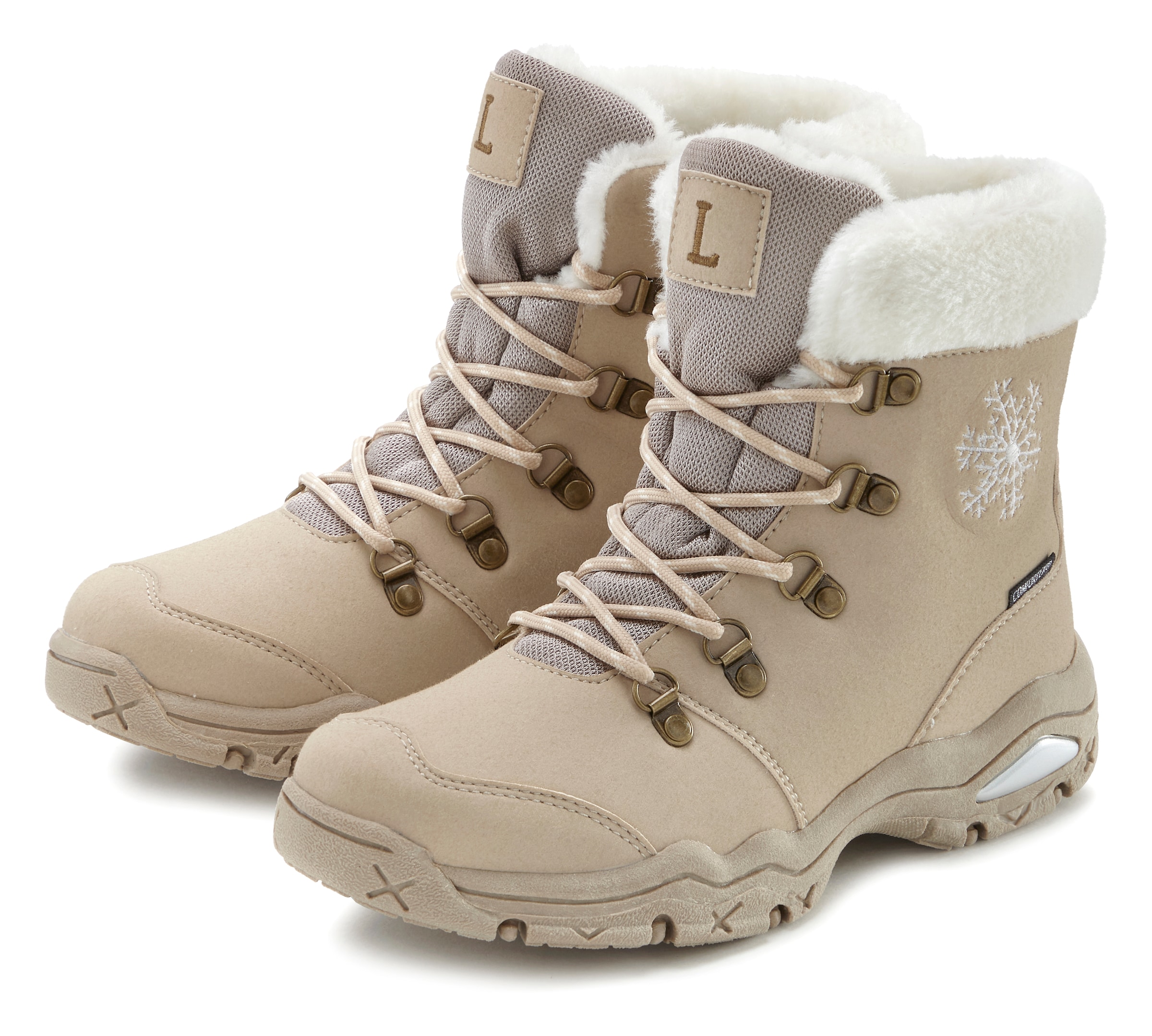 LASCANA Winterstiefelette, Stiefelette,Stiefel,Winterstiefel wind-& wasserabweisender Tex-Membran