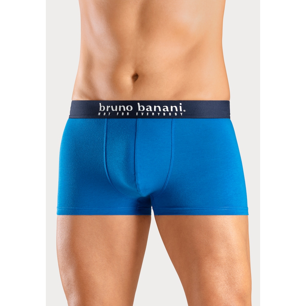 Bruno Banani Boxer »Boxershorts für Herren«, (Packung, 4 St., 4er-Pack), mit Palmendruck und unifarben aus Baumwollmischung
