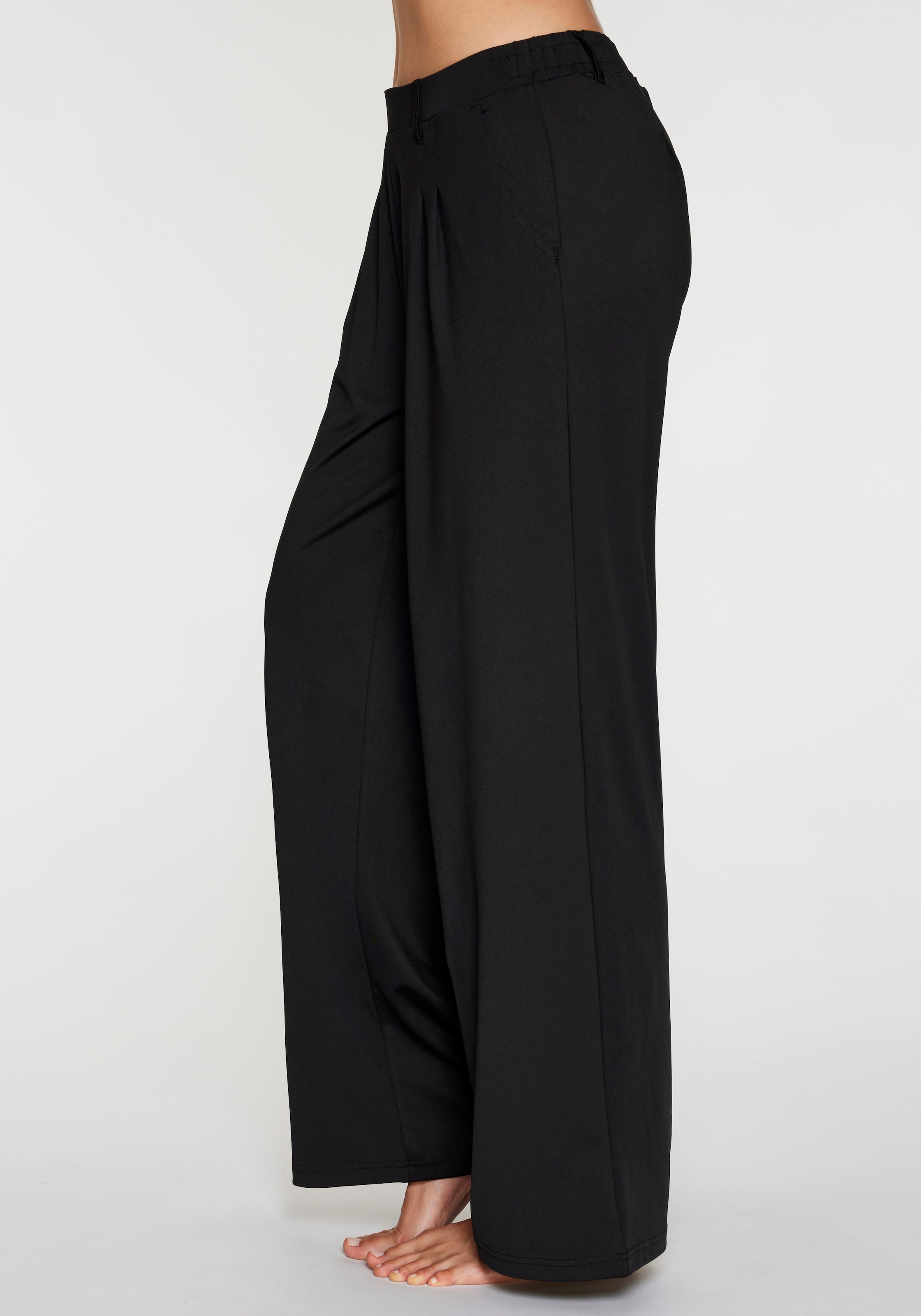 H.I.S Pantalon palazzo  mit weitem Bein und kleinen Falten am Bündchen, Loungewear