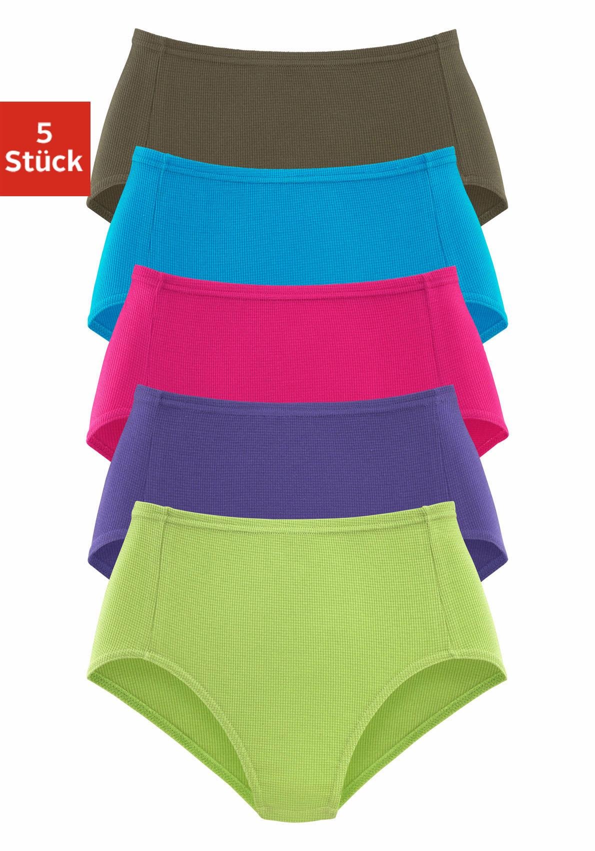 PETITE FLEUR Taillenslip, (5er-Pack), aus weicher Pikee-Qualität