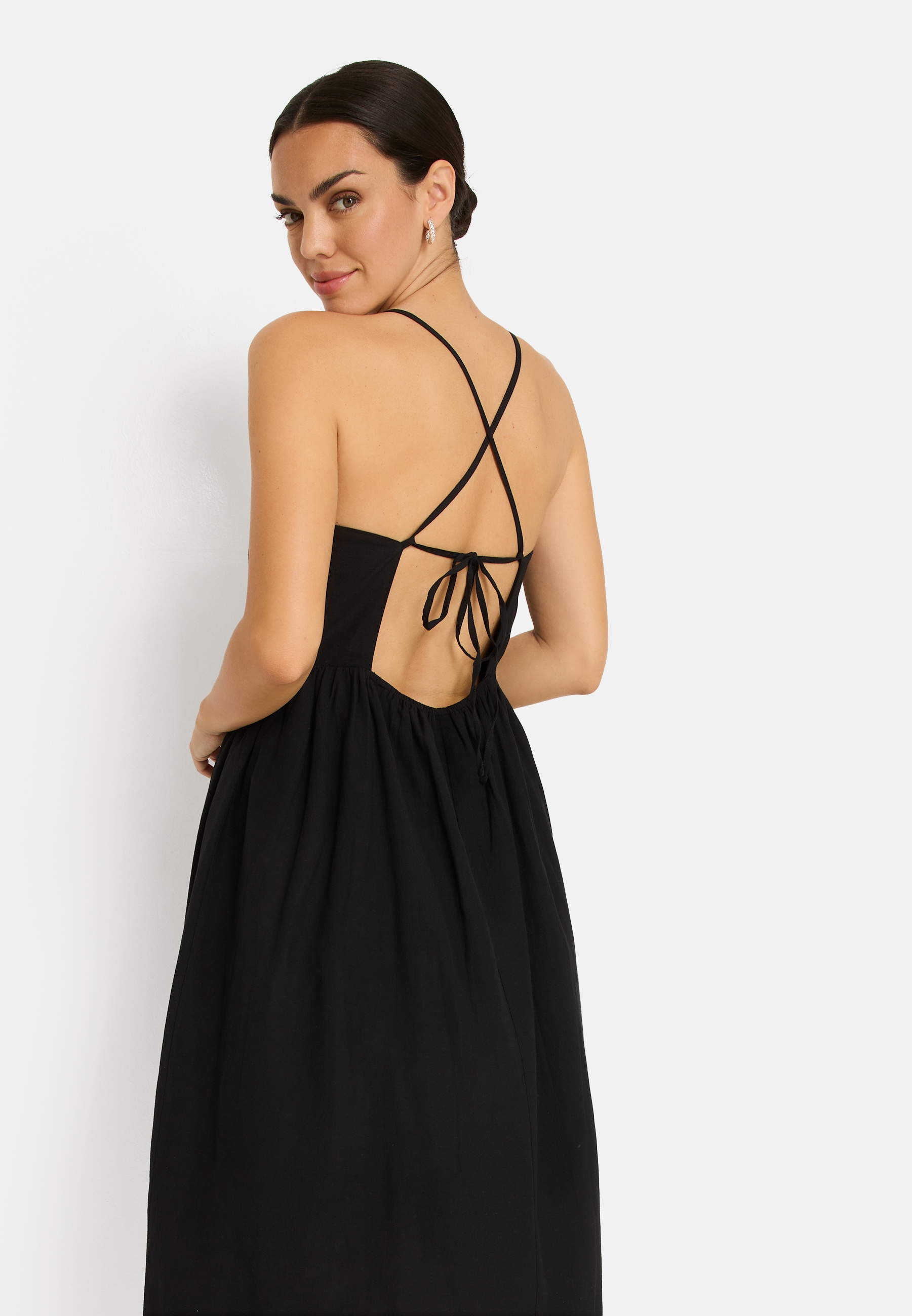 LSCN by LASCANA Robe midi Sans poches mit tiefem Rückenausschnitt, Sommerkleid
