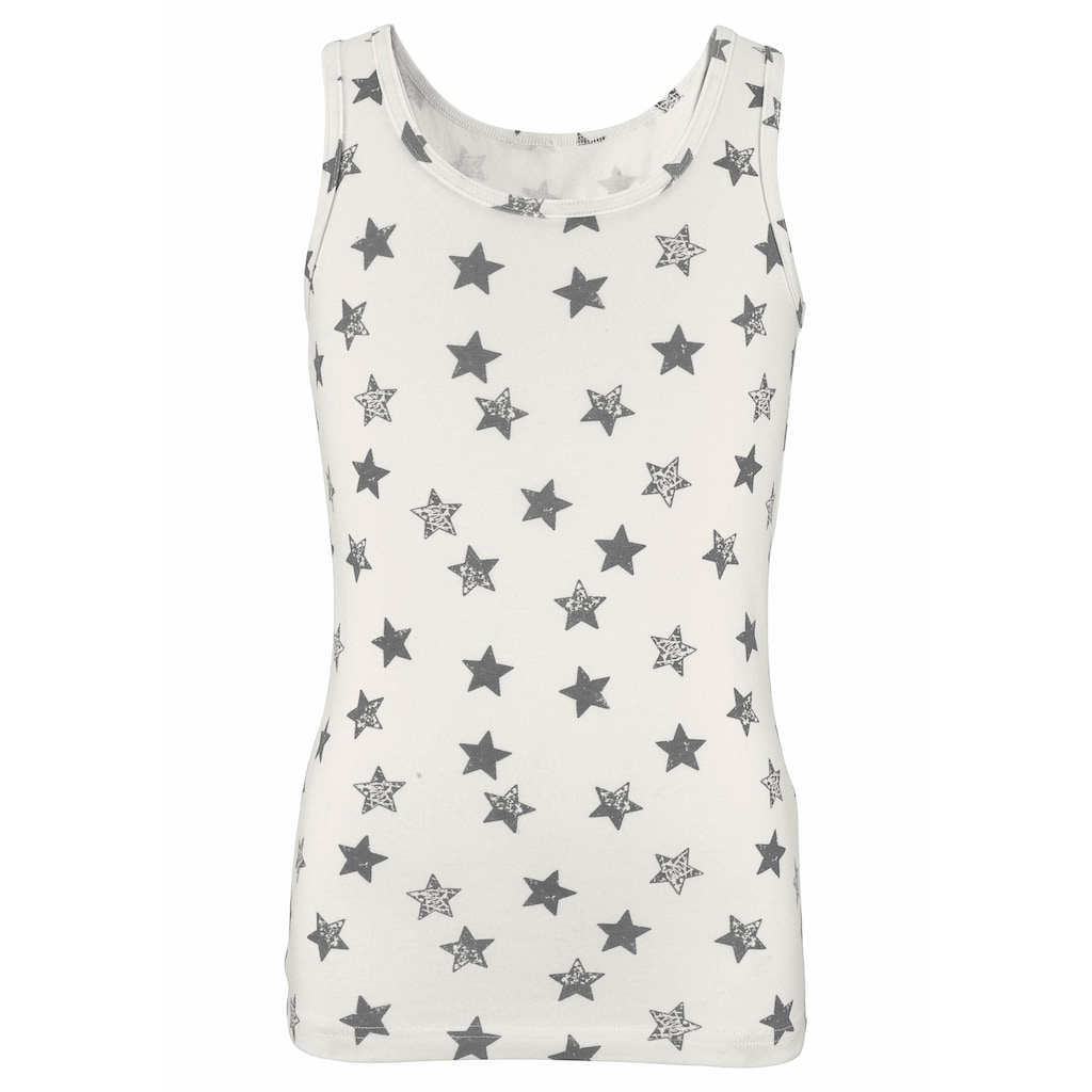 Vivance Unterhemd, (Packung, 2 St.), mit Sternendruck, Tanktop