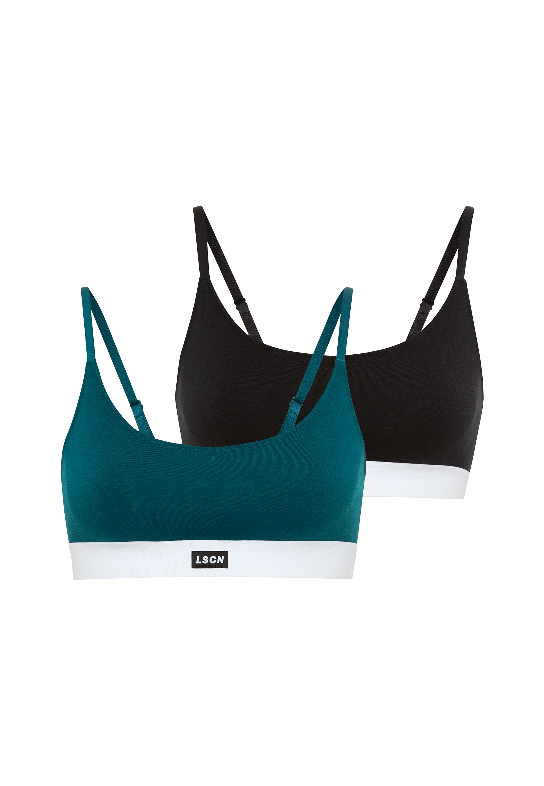 LSCN by LASCANA Bustier Packung, 2 Stk. mit breitem Bündchen