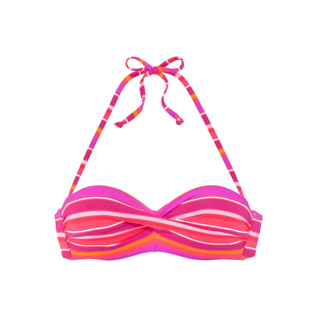 s.Oliver Bügel-Bandeau-Bikini-Top »Fun«, im trendigen Streifen-Design