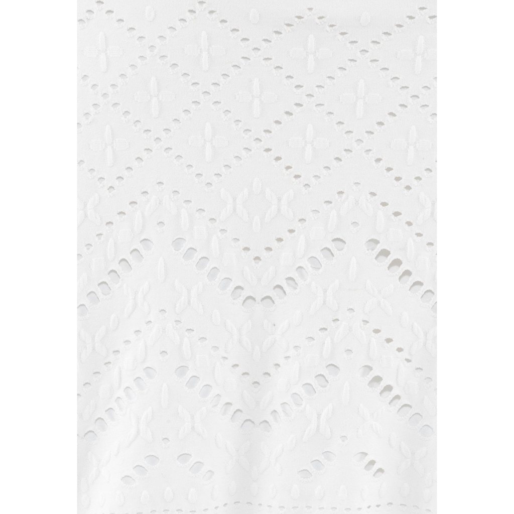 LASCANA Tankini-Top »Omara«, mit Lochstickerei