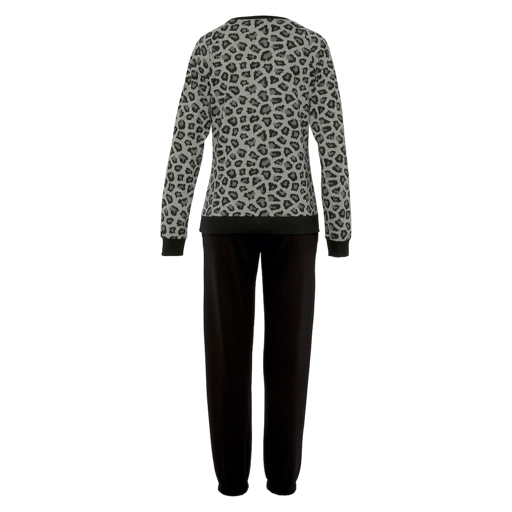 Vivance Dreams Pyjama, (2 tlg.), mit tonalem Animalprint