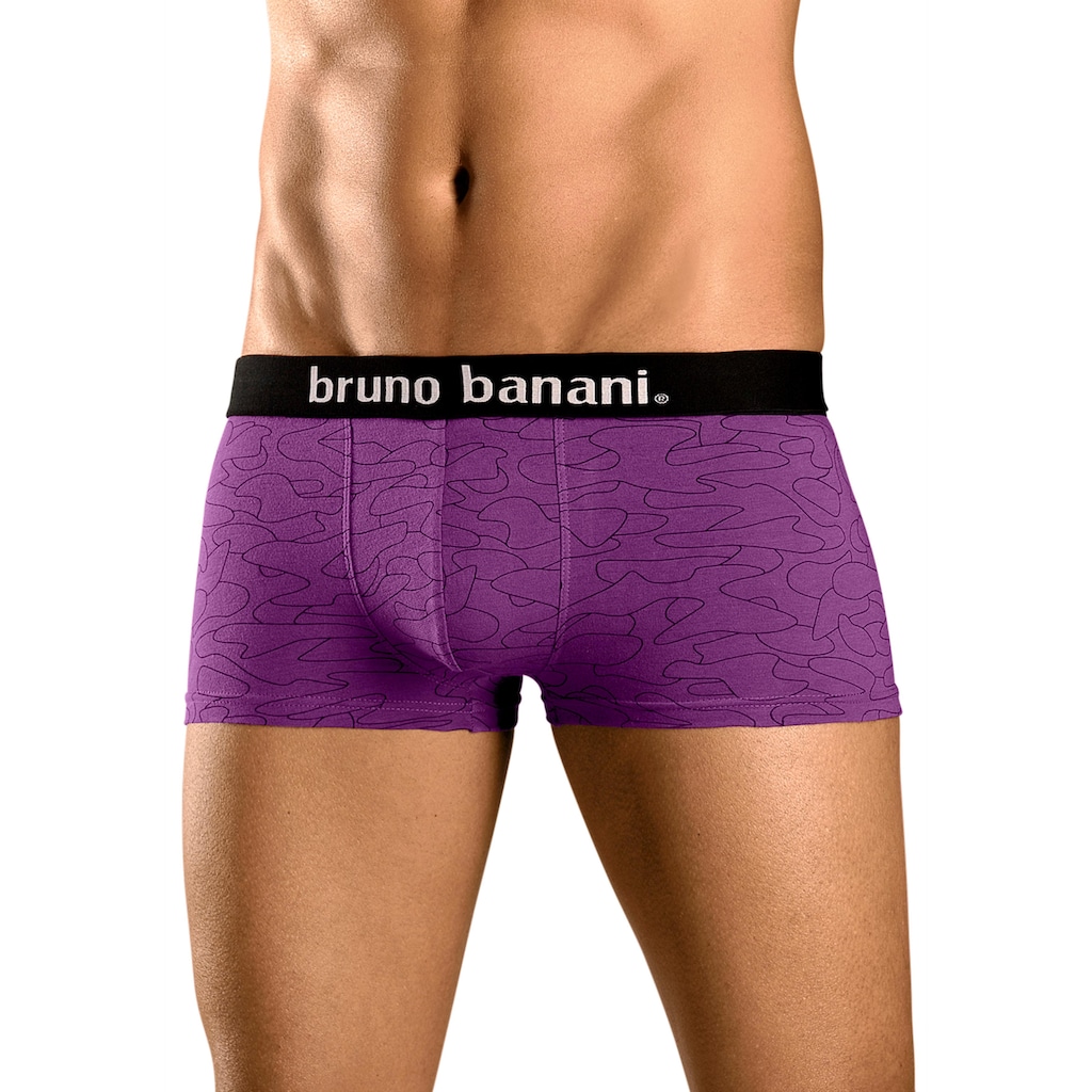 Bruno Banani Hipster, (Packung, 4 St.), knapp sitzende Boxershorts in uni oder gemustert aus Baumwollmischung