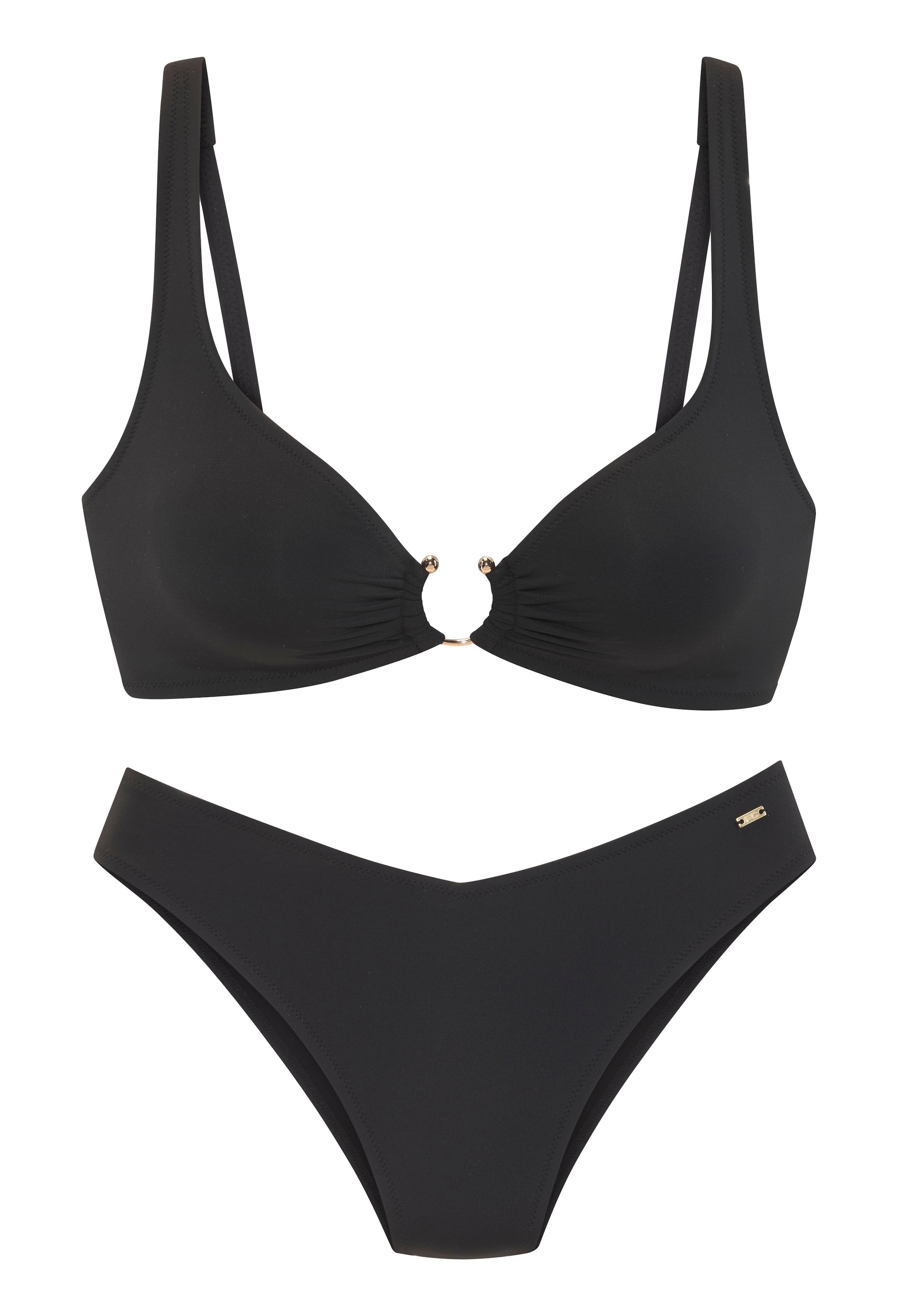 French Connection Triangel-Bikini mit Zierdetail zwischen den Cups