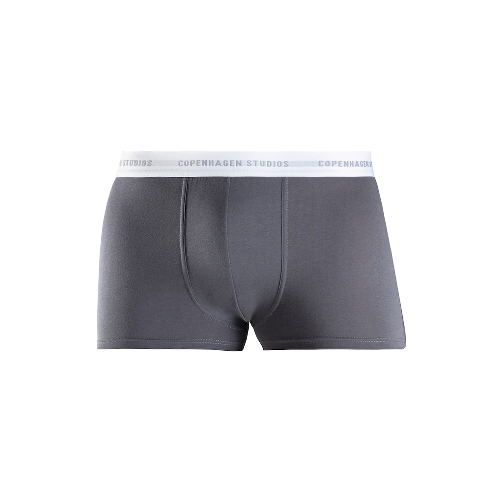 Copenhagen Studios Boxer »Boxershorts für Herren«, (Packung, 3 St., 3er Pack), mit weissem Logo-Bund