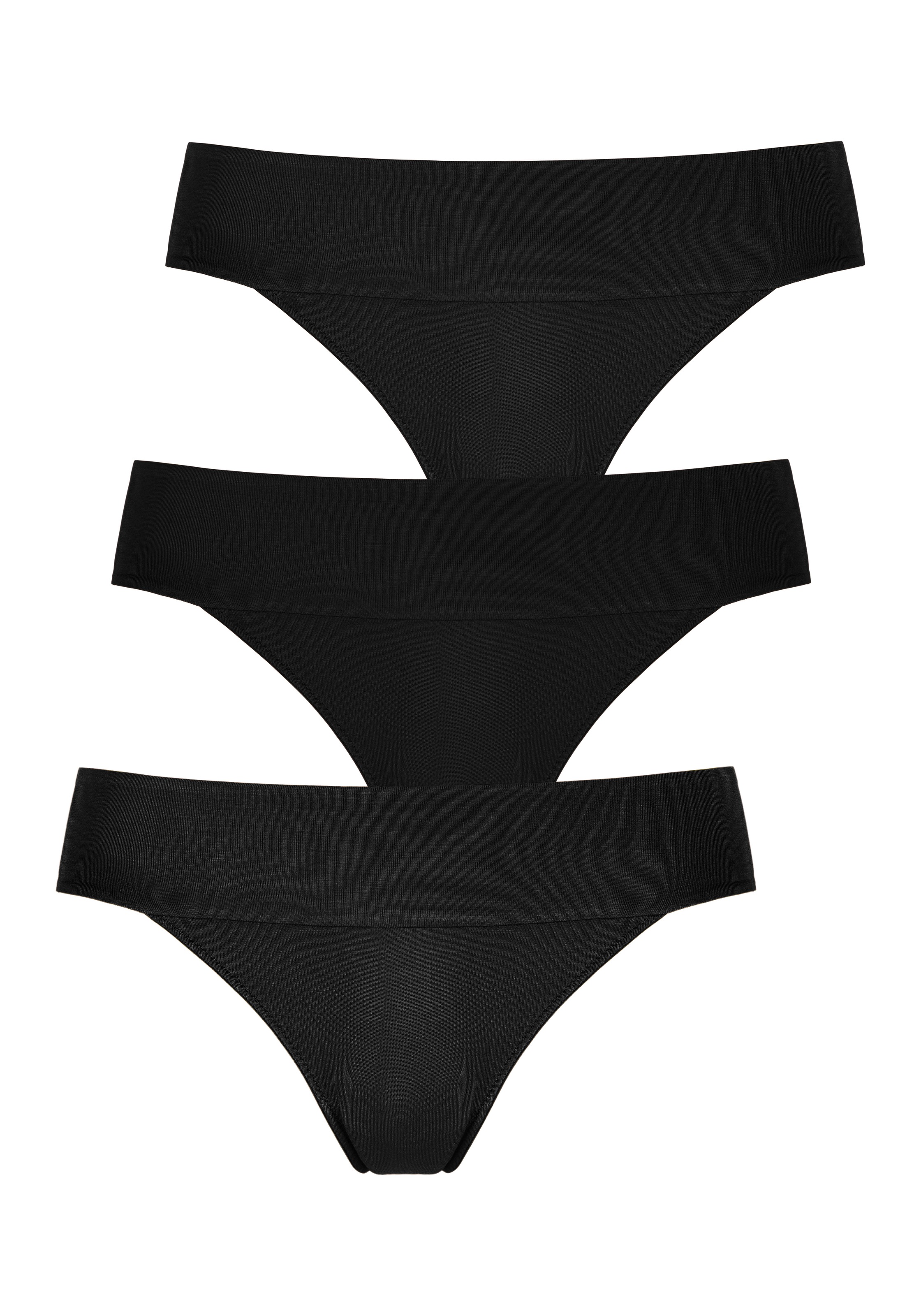 LASCANA String Packung, 3 Stk. mit besonders komfortablem Bündchen