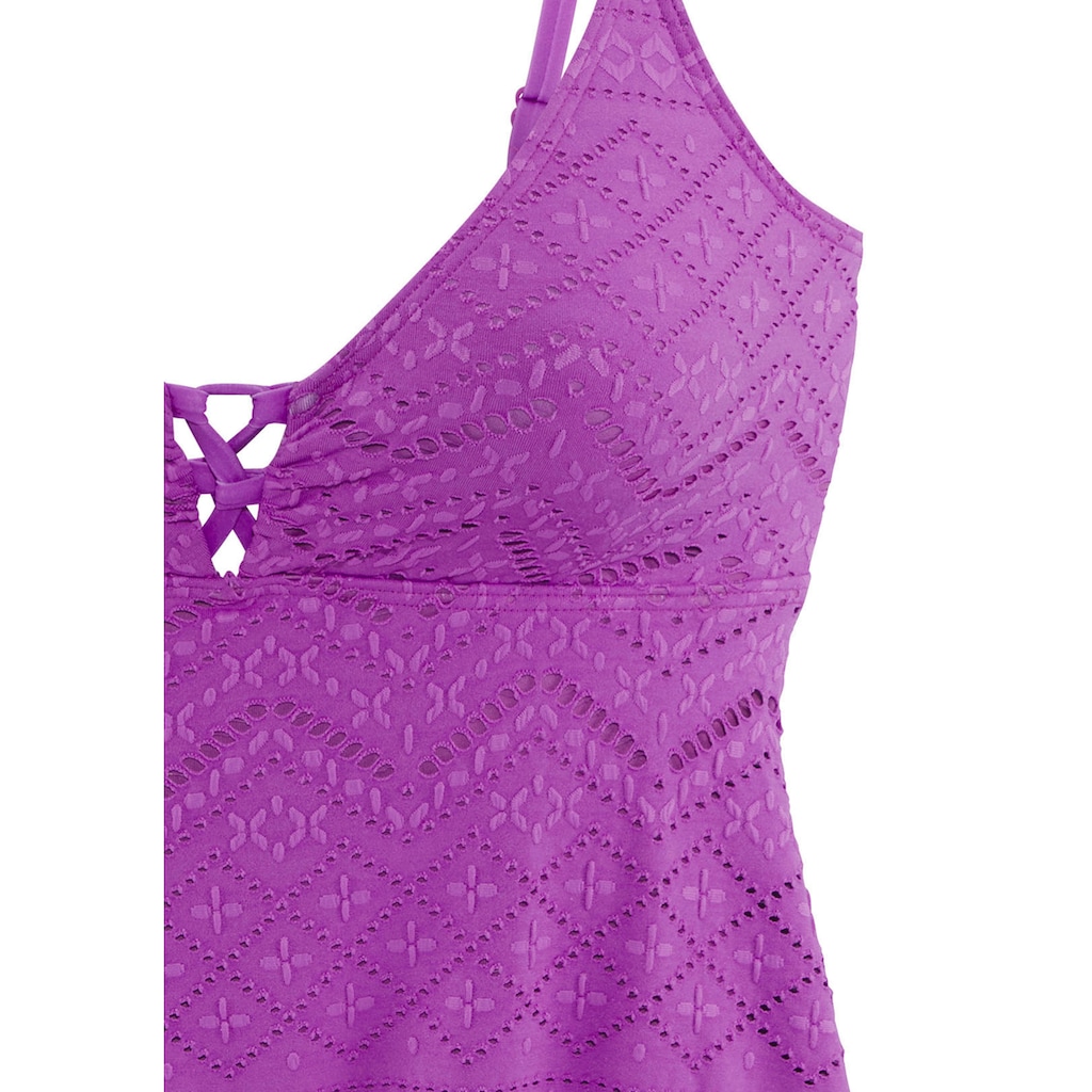LASCANA Tankini-Top »Omara«, mit Lochstickerei