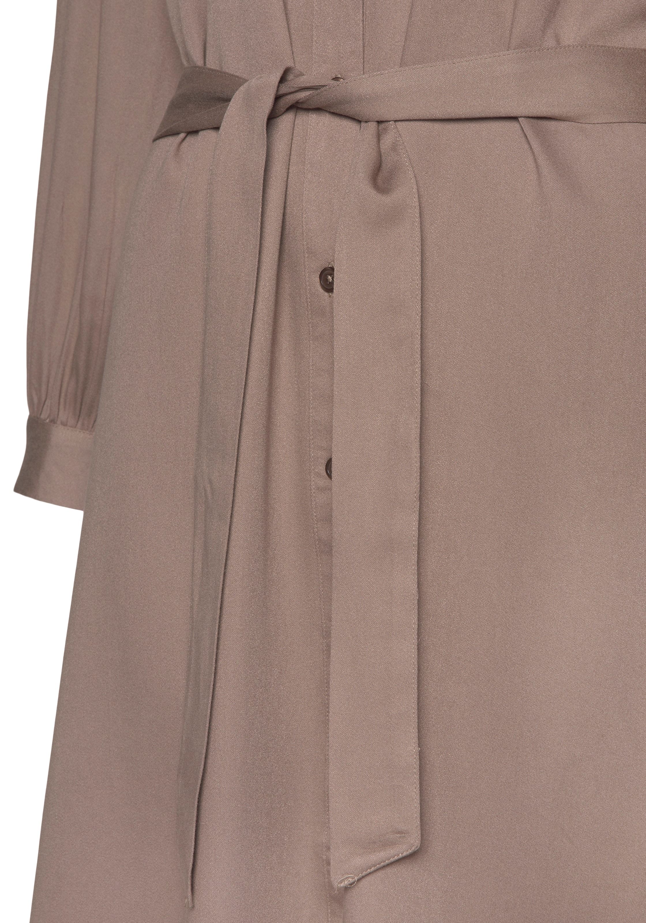 LASCANA Robe chemisier mit Bindegürtel,  in lockerer Passform, elegantes Sommerkleid, Midikleid