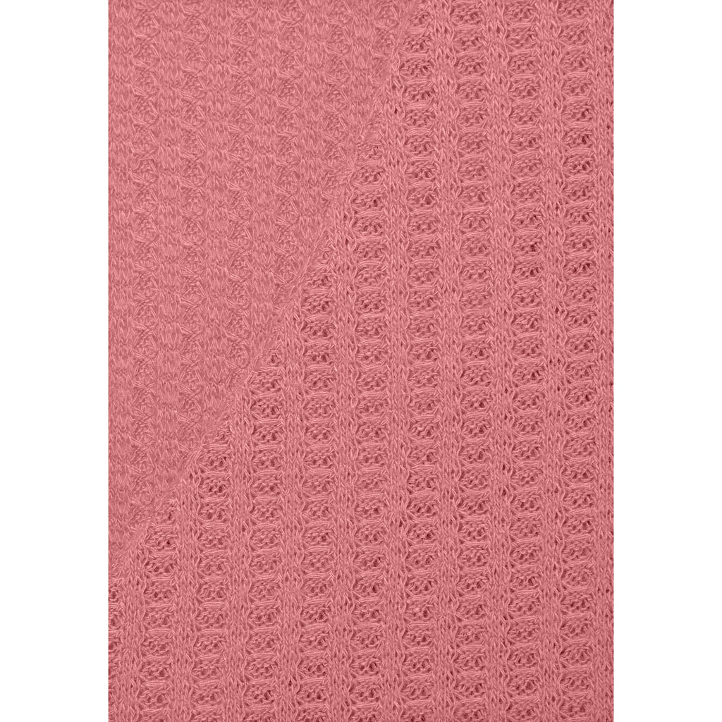 LASCANA Kurzarmshirt »mit Zierperle«, (2er-Pack), aus weicher Piqué-Qualität