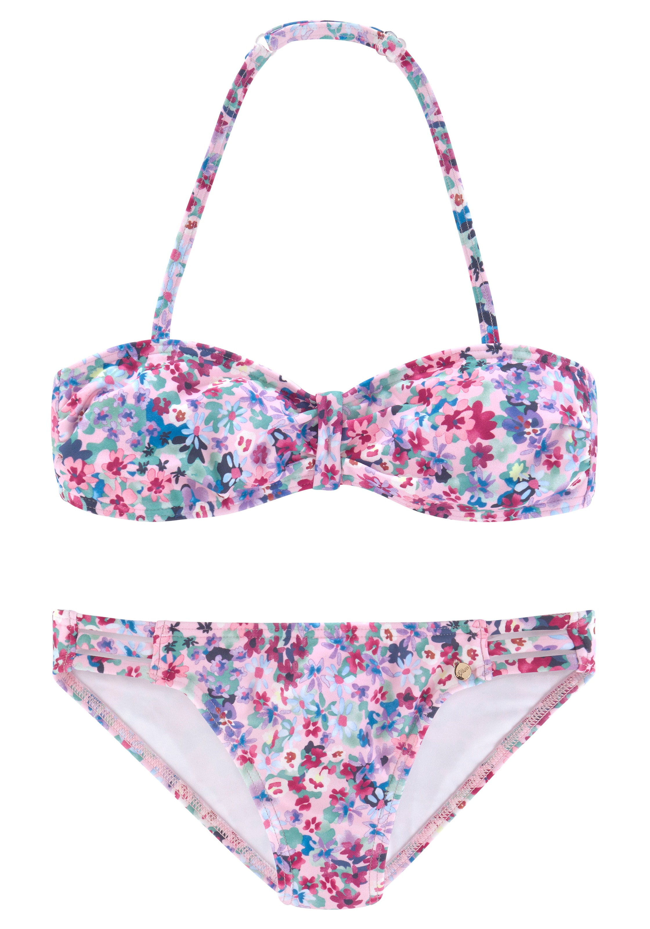 s.Oliver Bandeau-Bikini »Scatter Kids« mit sommerlichem Blumendruck