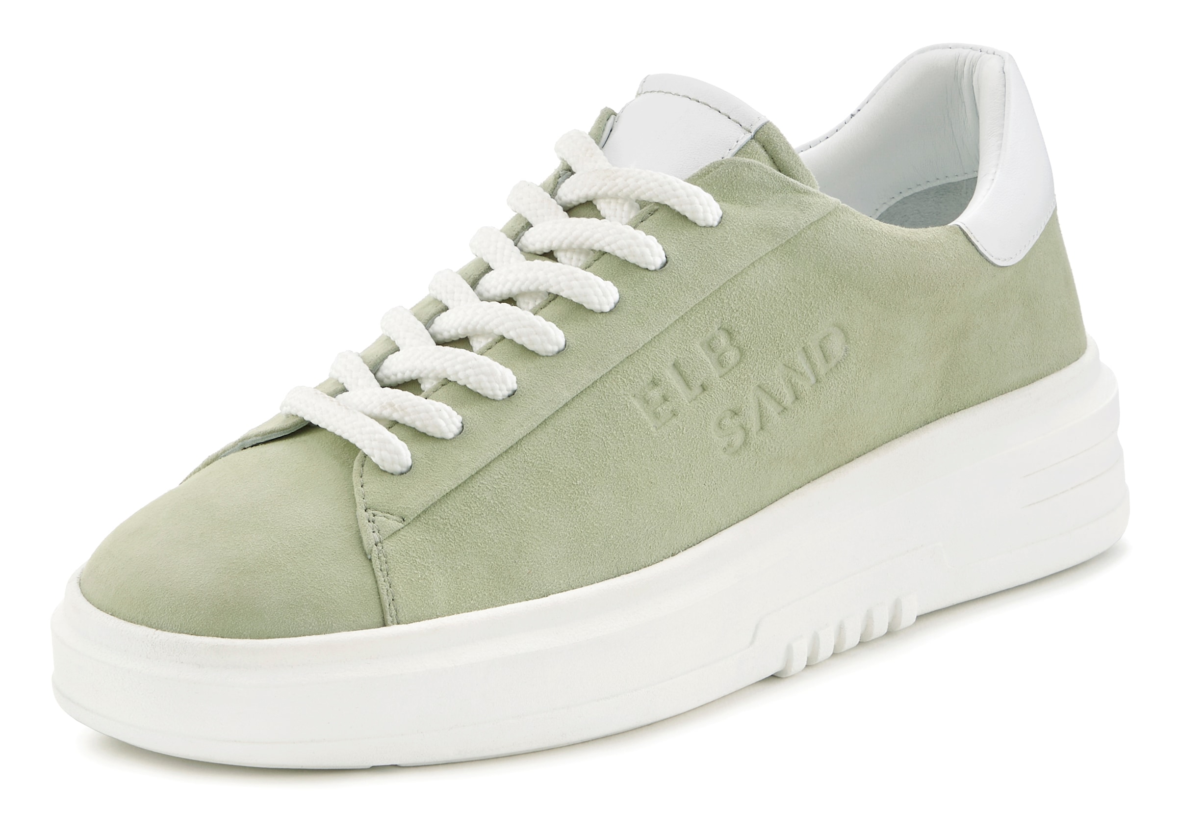 Elbsand Sneaker, Schnürhalbschuh,Freizeitschuh aus Leder mit modischer Plateausohle