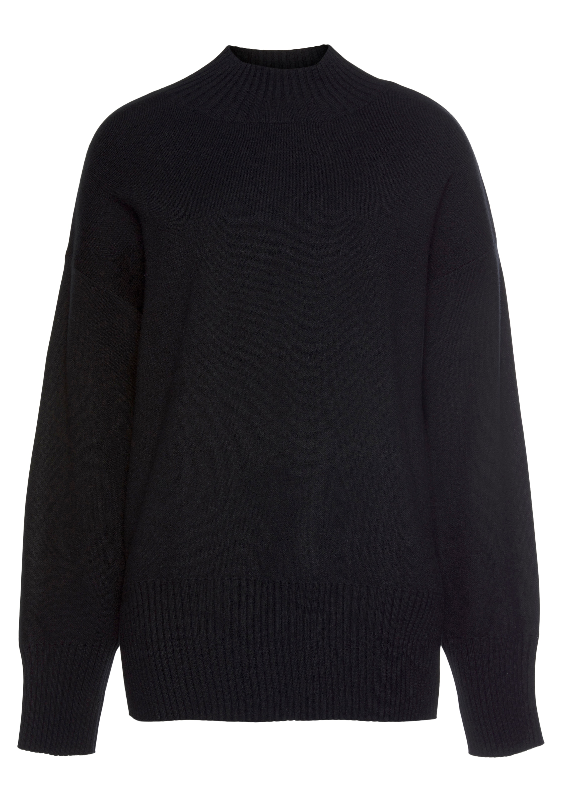 LASCANA Stehkragenpullover, mit breiten Abschlüssen, klassischer Strickpullover