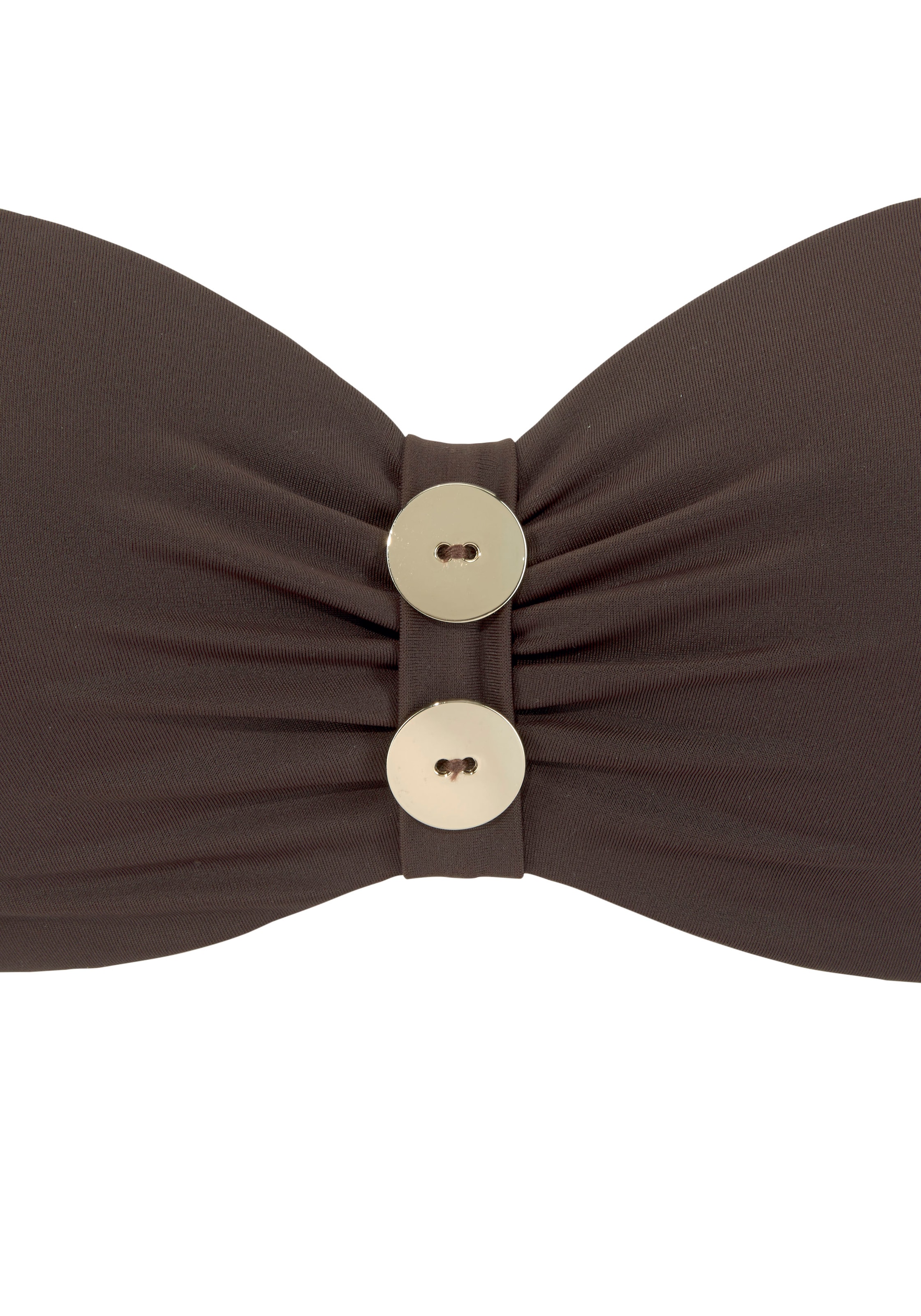 Vivance Bügel-Bandeau-Bikini, mit edlen Zierknöpfen