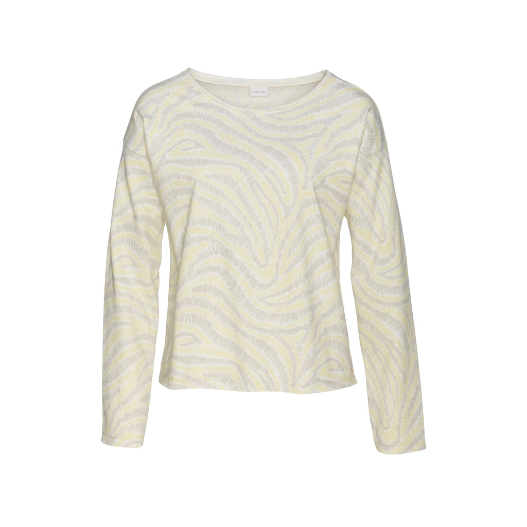 LASCANA Sweatshirt, mit Statement Druck, Loungeanzug