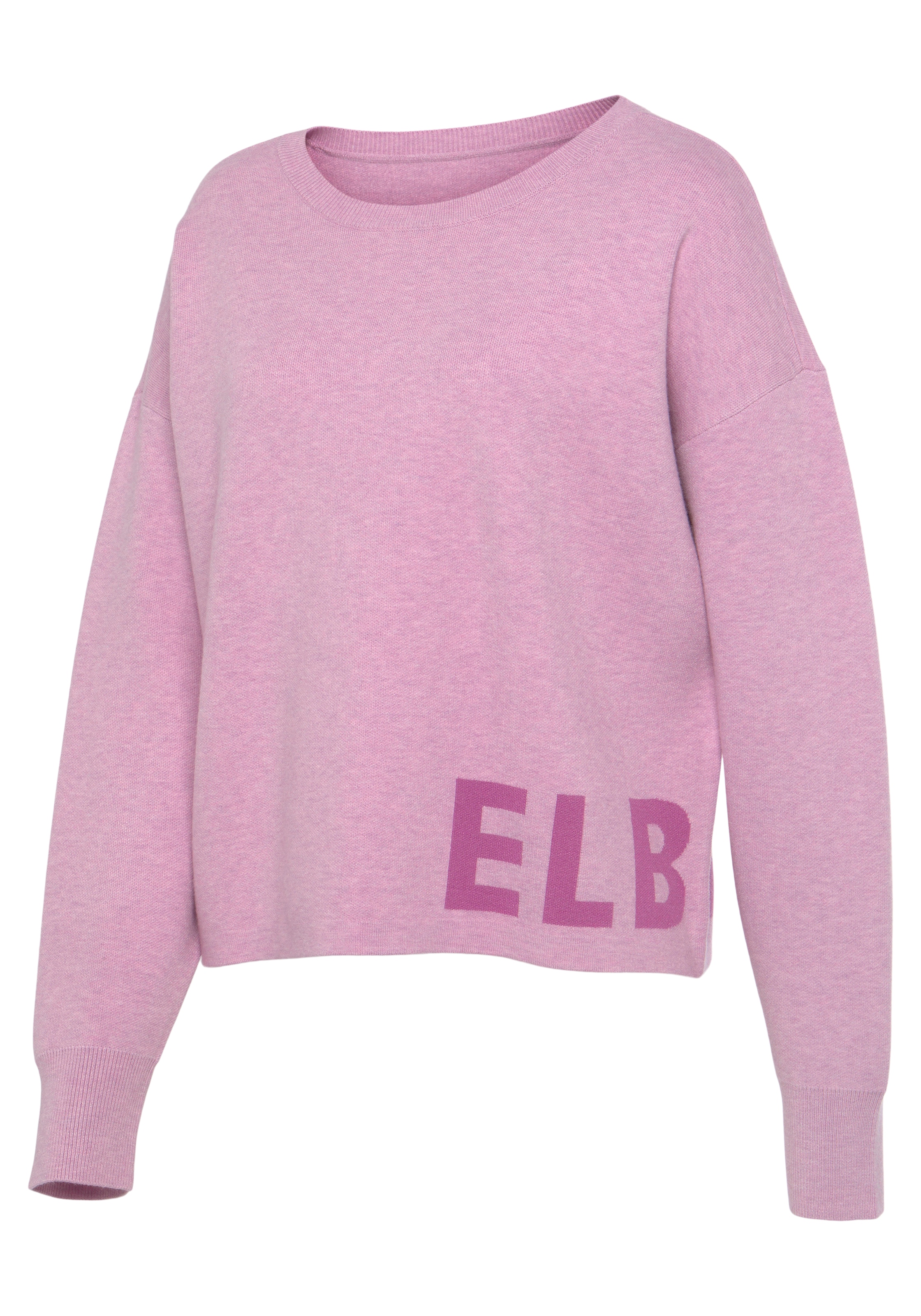 Elbsand Strickpullover, aus hochwertigem Strick mit eingestricktem Logo, Loungewear