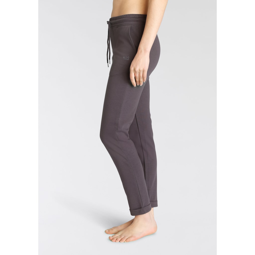 H.I.S Sweathose, Schlupfhose mit kleinem Aufschlag am Saum, Loungewear