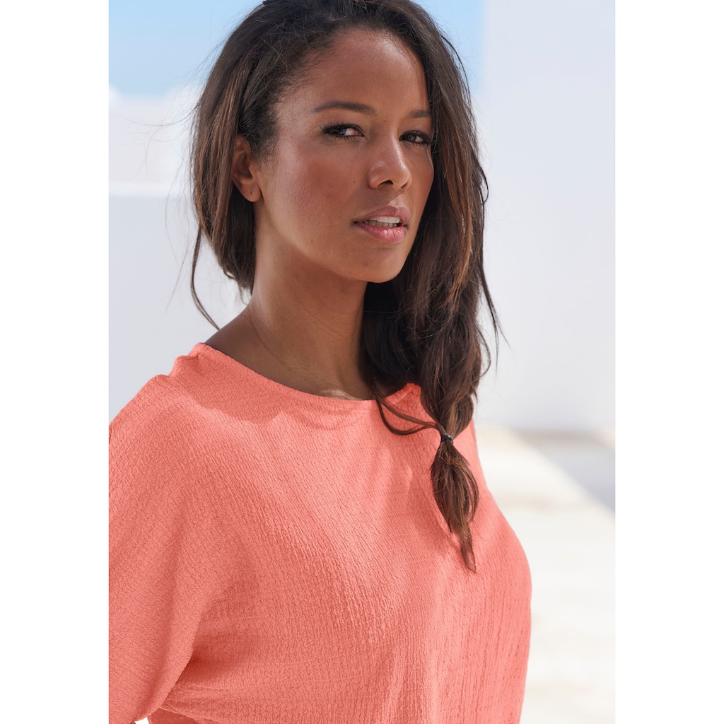 Vivance 2-in-1-Shirt »zum Krempeln«, aus bügelfreier Crêpe-Qualität