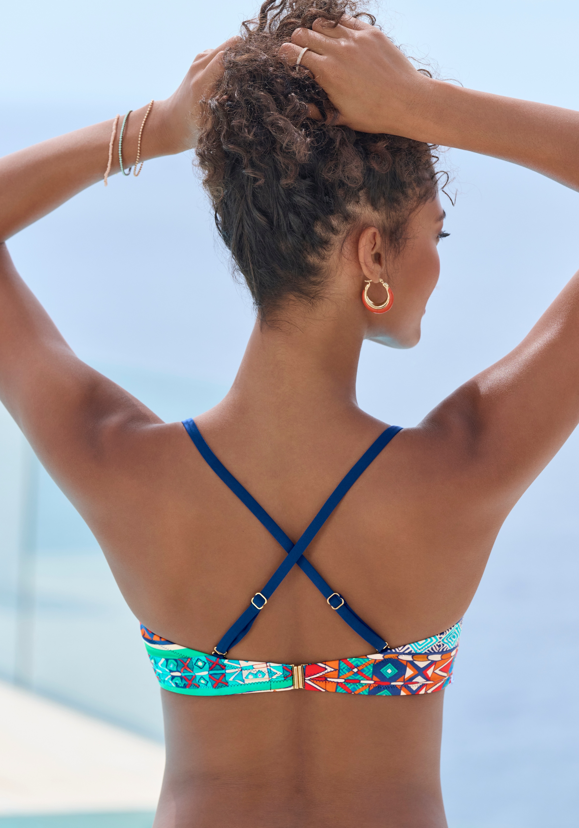 Buffalo Bikini bandeau à armatures avec design coloré