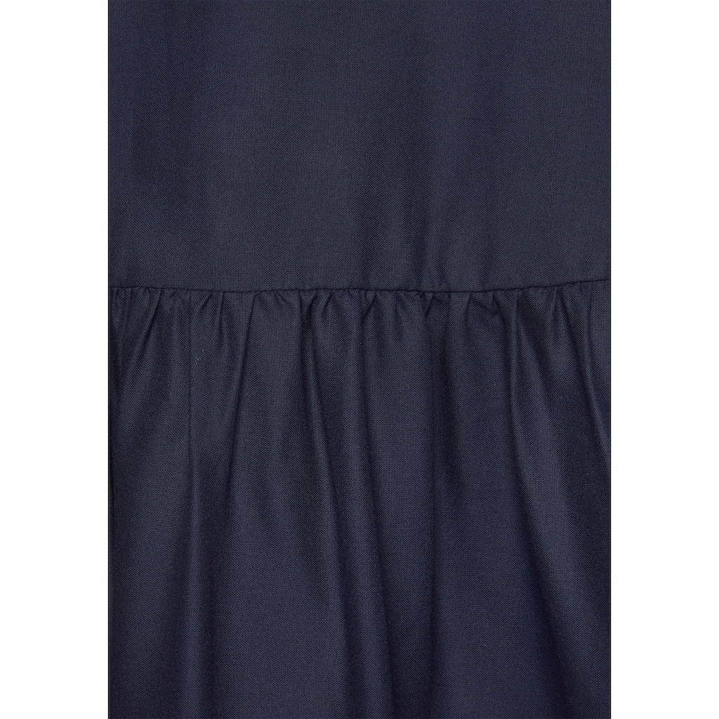 s.Oliver Blusenkleid, mit Volant am Rock, Tunikakleid, Sommerkleid, Basic