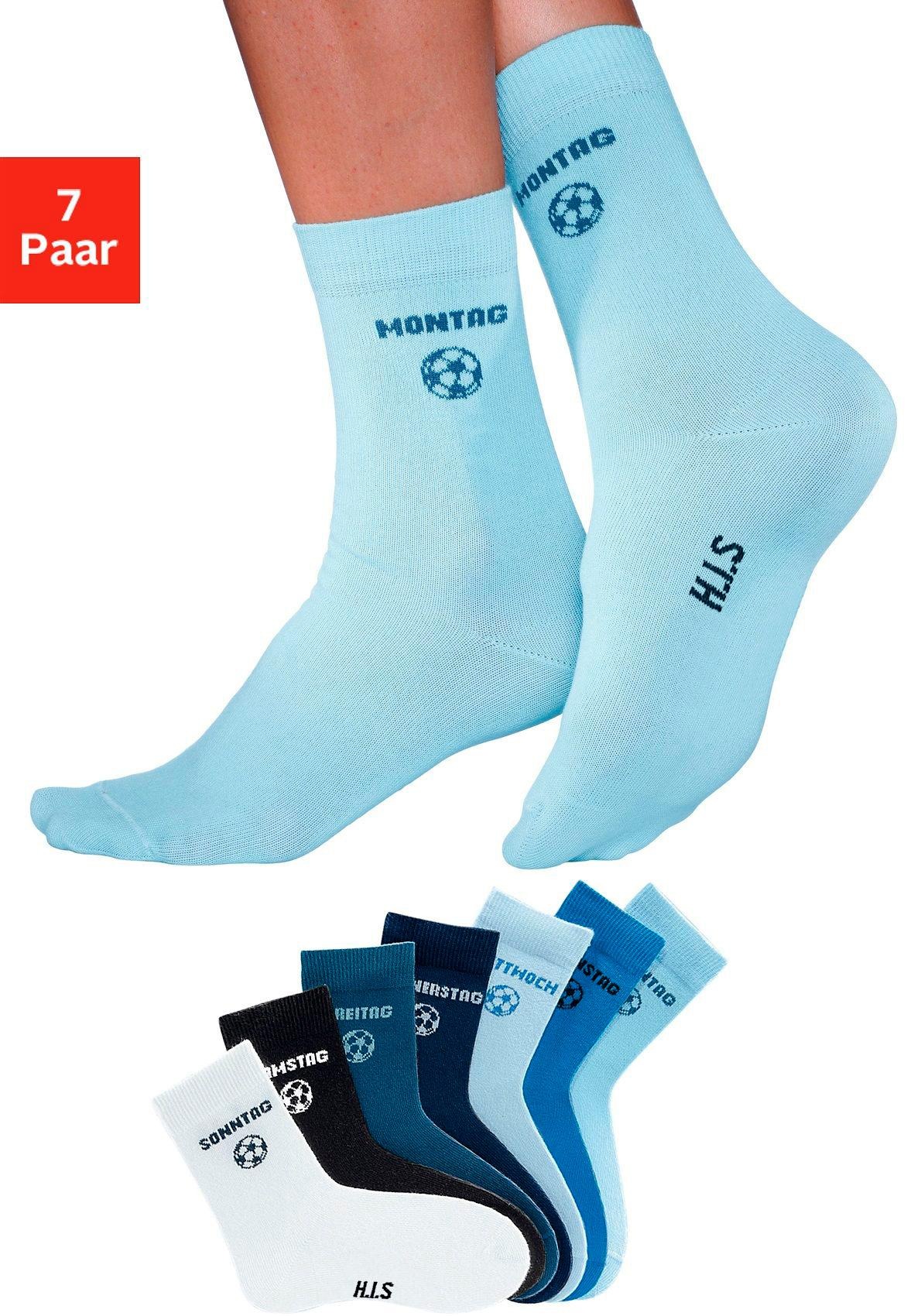 H.I.S Socken Packung, 7 Stk. tlg. für Kinder mit Fussballmotiv